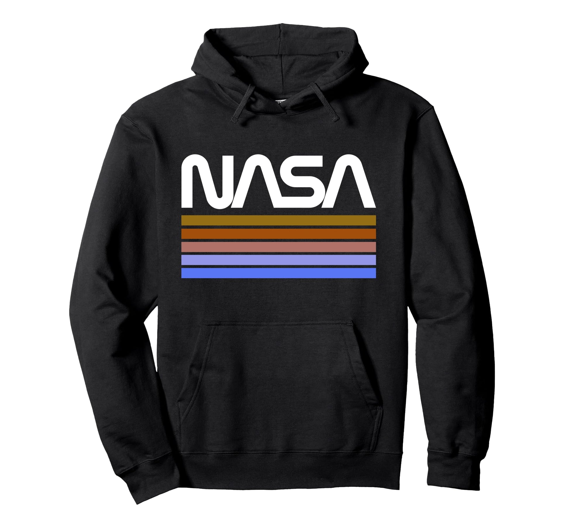 Nasa Stripe Worm Logo Hoodie - Unique Graphic for Adults - T-Shirt, Sweatshirt, Hoodie