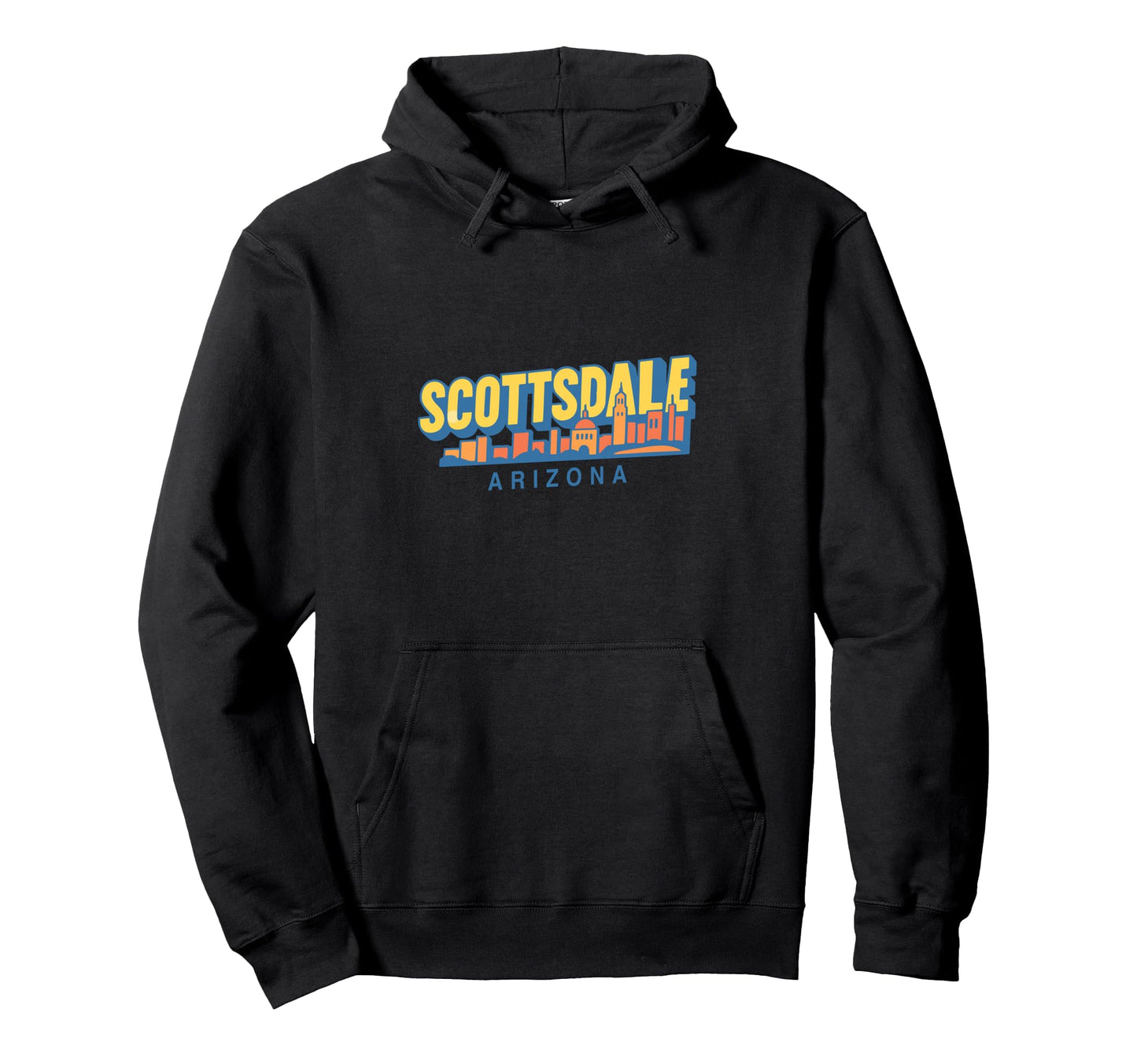 Scottsdale City Skyline Arizona Travel Hoodie - Graphic Print Men Women - T-Shirt, Sweatshirt, Hoodie