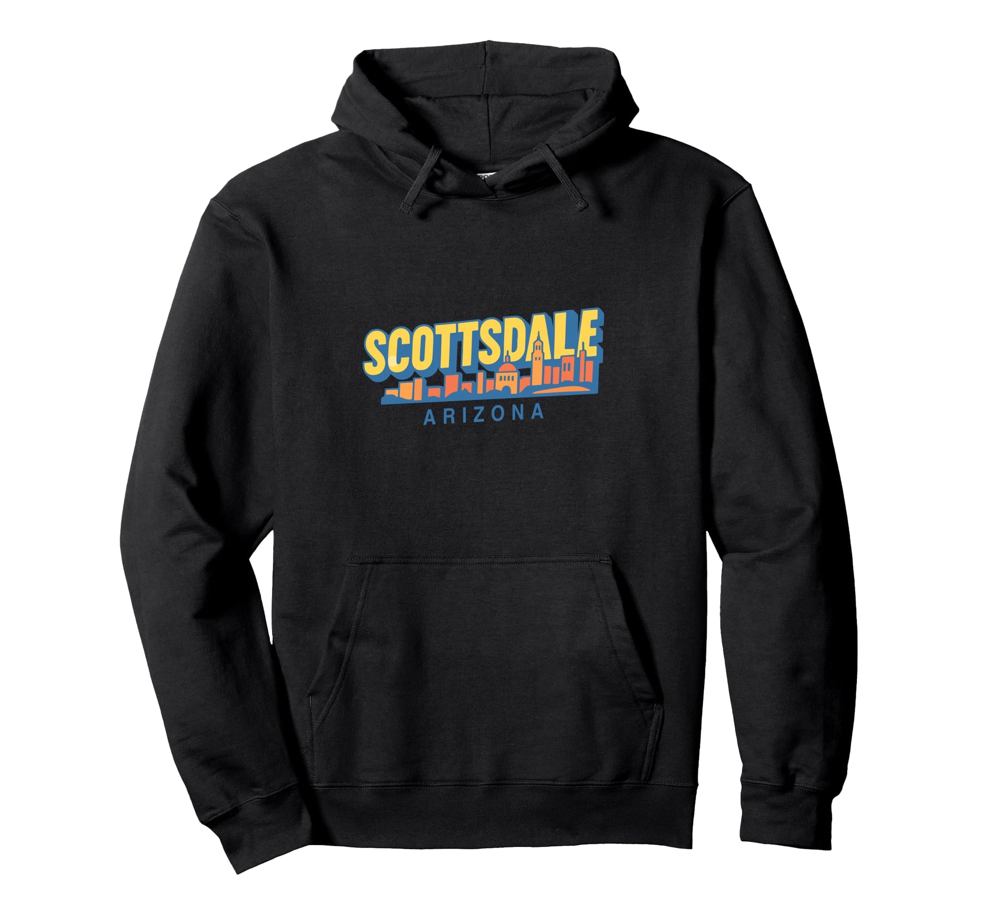 Scottsdale City Skyline Arizona Travel Hoodie - Graphic Print Men Women - T-Shirt, Sweatshirt, Hoodie