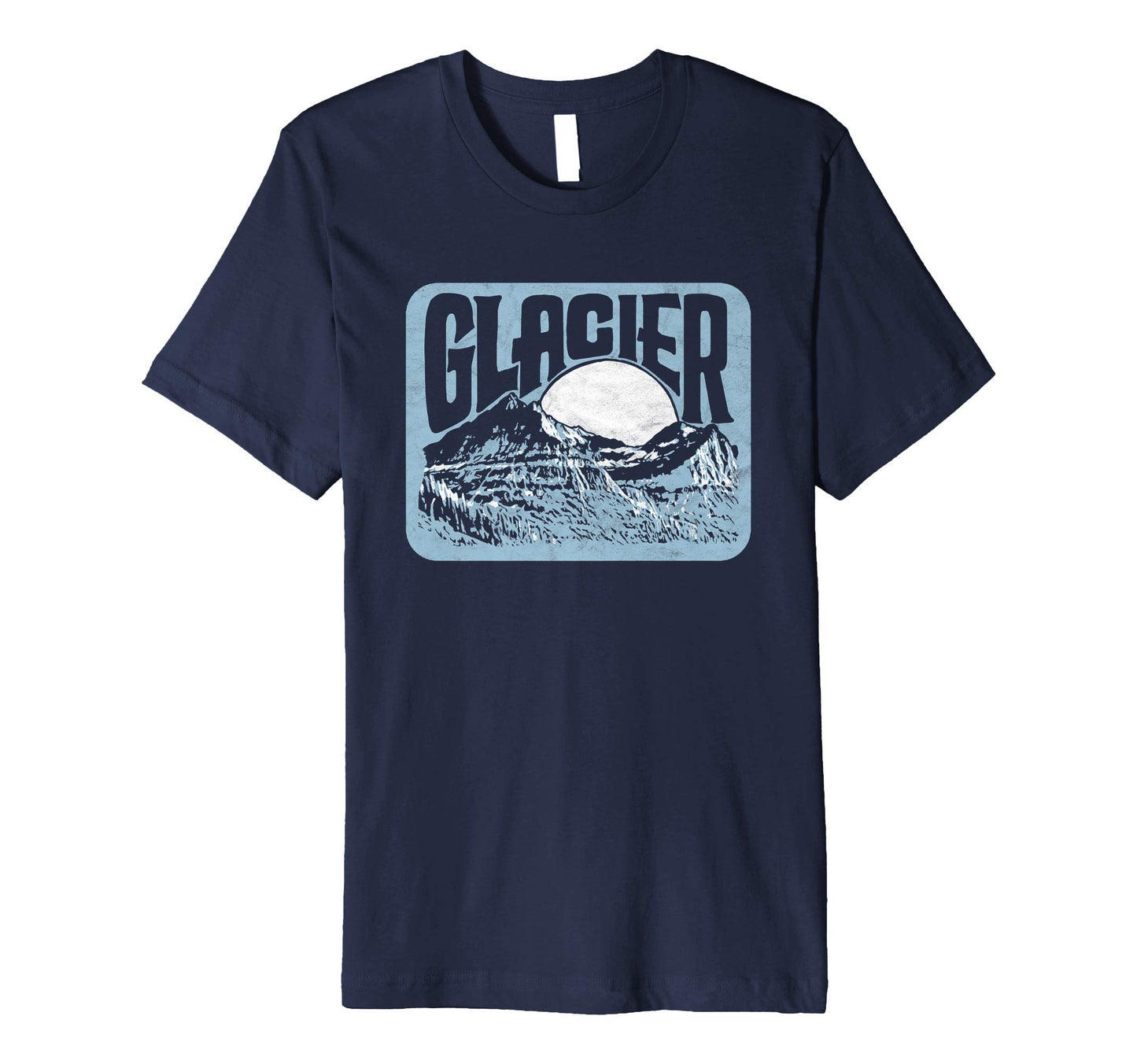 Glacier National Park Distressed 80S T-Shirt - Graphic Print Men Women - T-Shirt, Sweatshirt, Hoodie