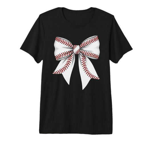 Baseball Coquette Bow Game Day Mama T-Shirt - Minimalist Print Men Women - T-Shirt, Sweatshirt, Hoodie