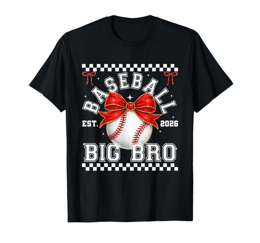 Baseball Big Bro Coquette Family T-Shirt - Unique Graphic for Adults - T-Shirt, Sweatshirt, Hoodie