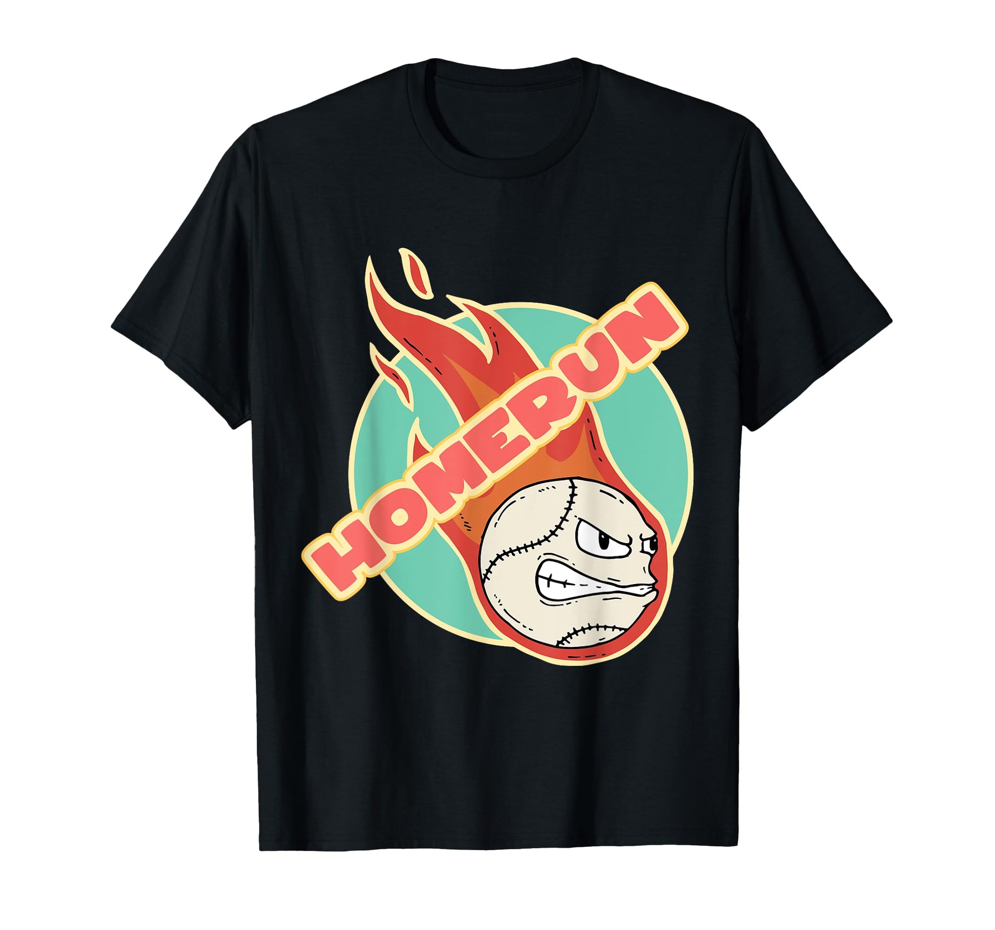 Homerun Fiery Baseball Passion T-Shirt - Streetwear Style Unisex - T-Shirt, Sweatshirt, Hoodie