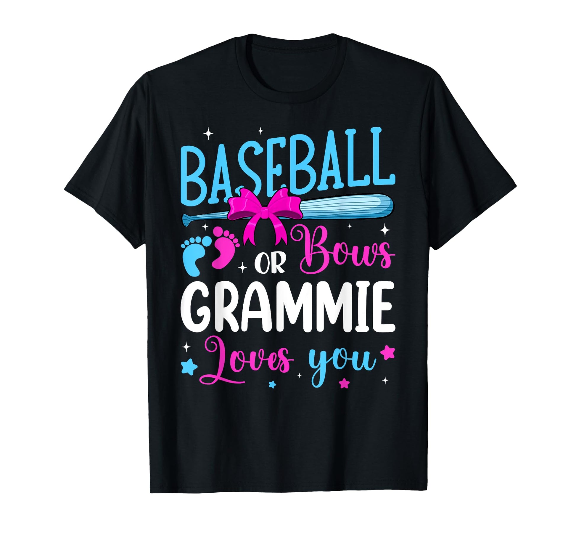 Baseball Or Bows Grammie Loves You Funny T-Shirt - Minimalist Print Unisex - T-Shirt, Sweatshirt, Hoodie