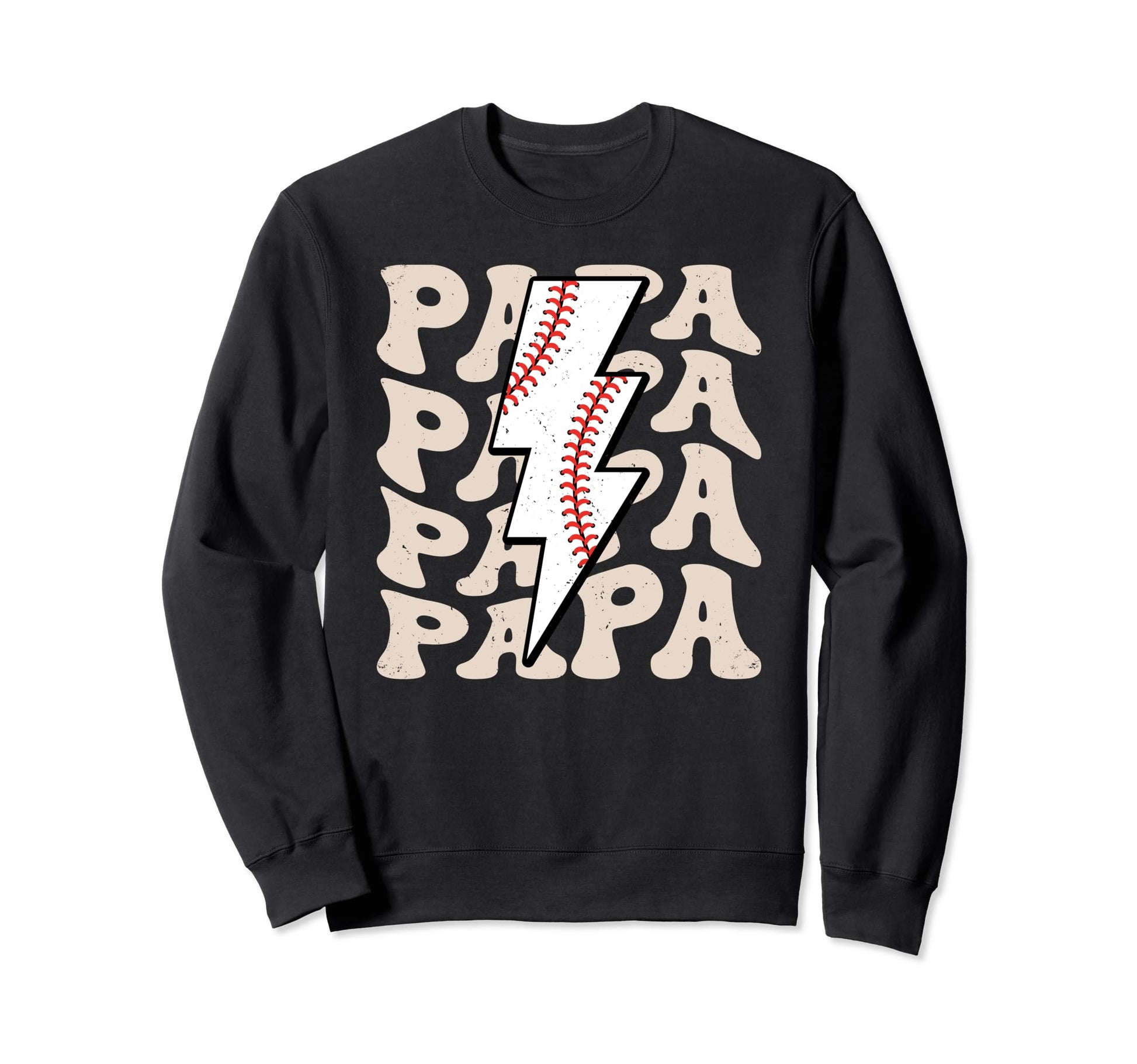 Lightning Groovy Proud Dad Baseball Sweatshirt - Trendy Graphic Unisex - T-Shirt, Sweatshirt, Hoodie