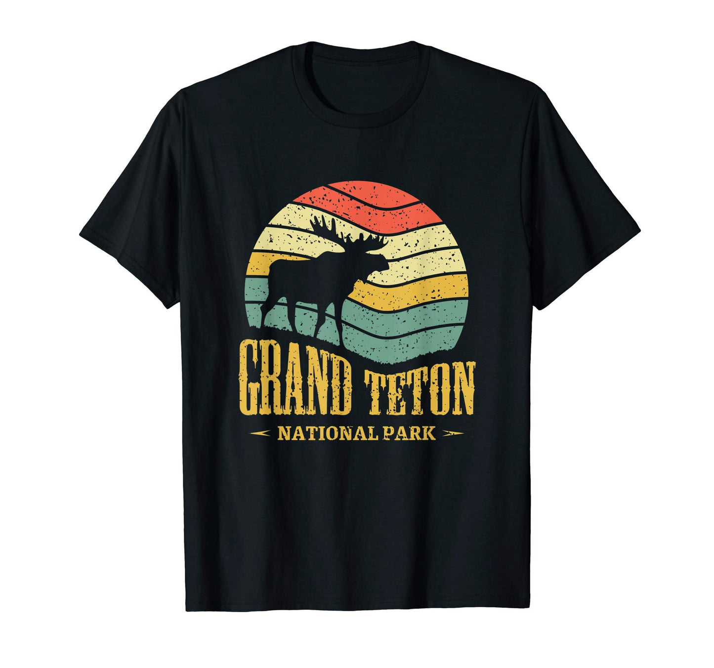 Grand Teton National Park Moose Travel T-Shirt - Custom Art Print Men Women - T-Shirt, Sweatshirt, Hoodie