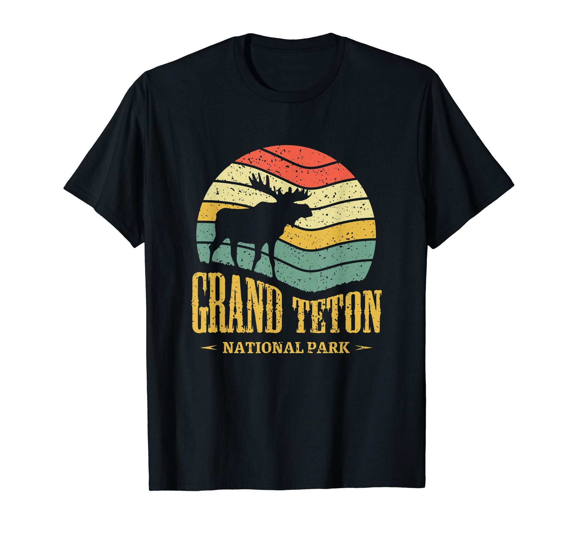 Grand Teton National Park Moose Travel T-Shirt - Custom Art Print Men Women - T-Shirt, Sweatshirt, Hoodie
