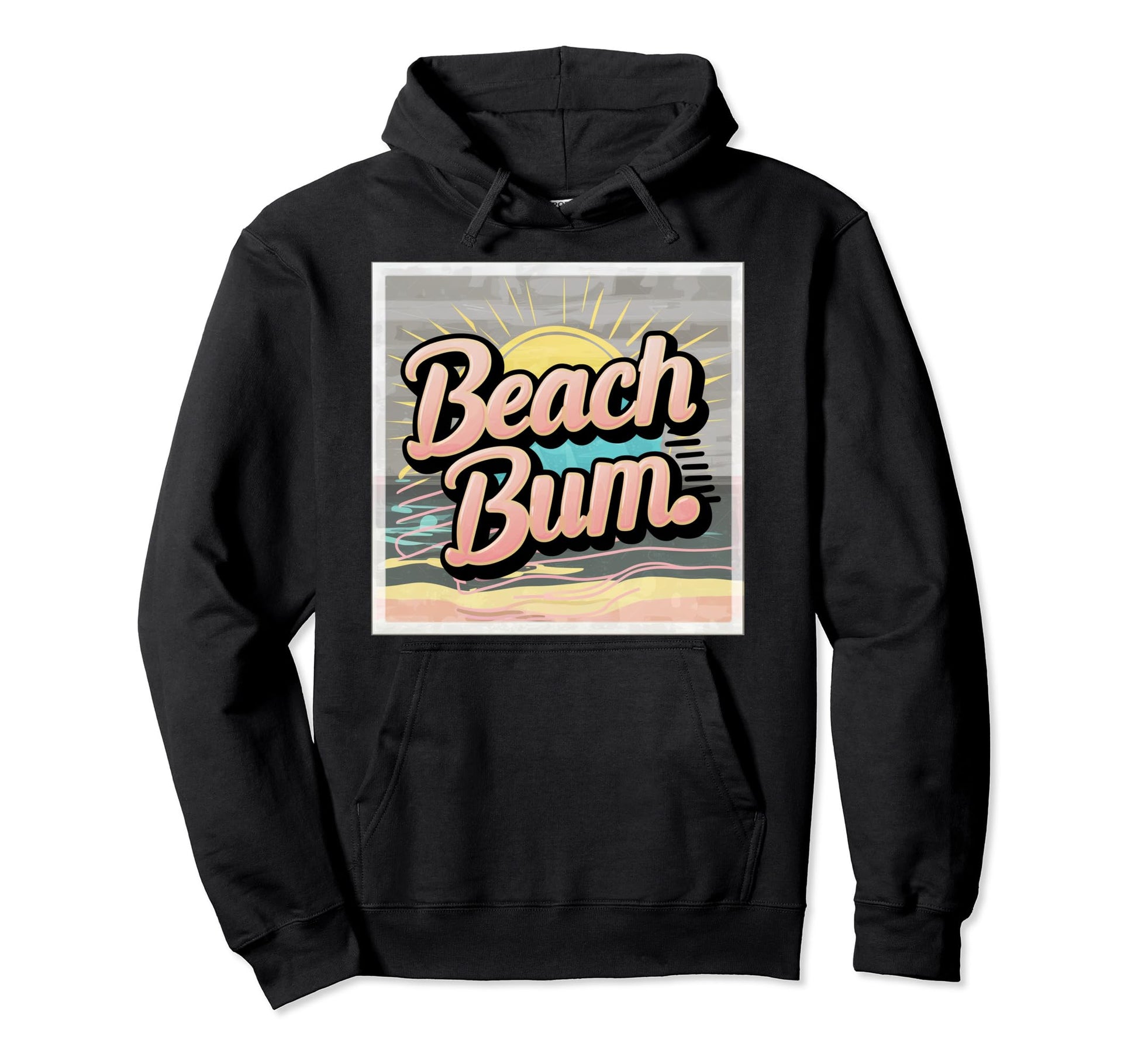 Coconut Beach Bum Pastel Trendy Y2K 90S Hoodie - Custom Art Print Men Women - T-Shirt, Sweatshirt, Hoodie