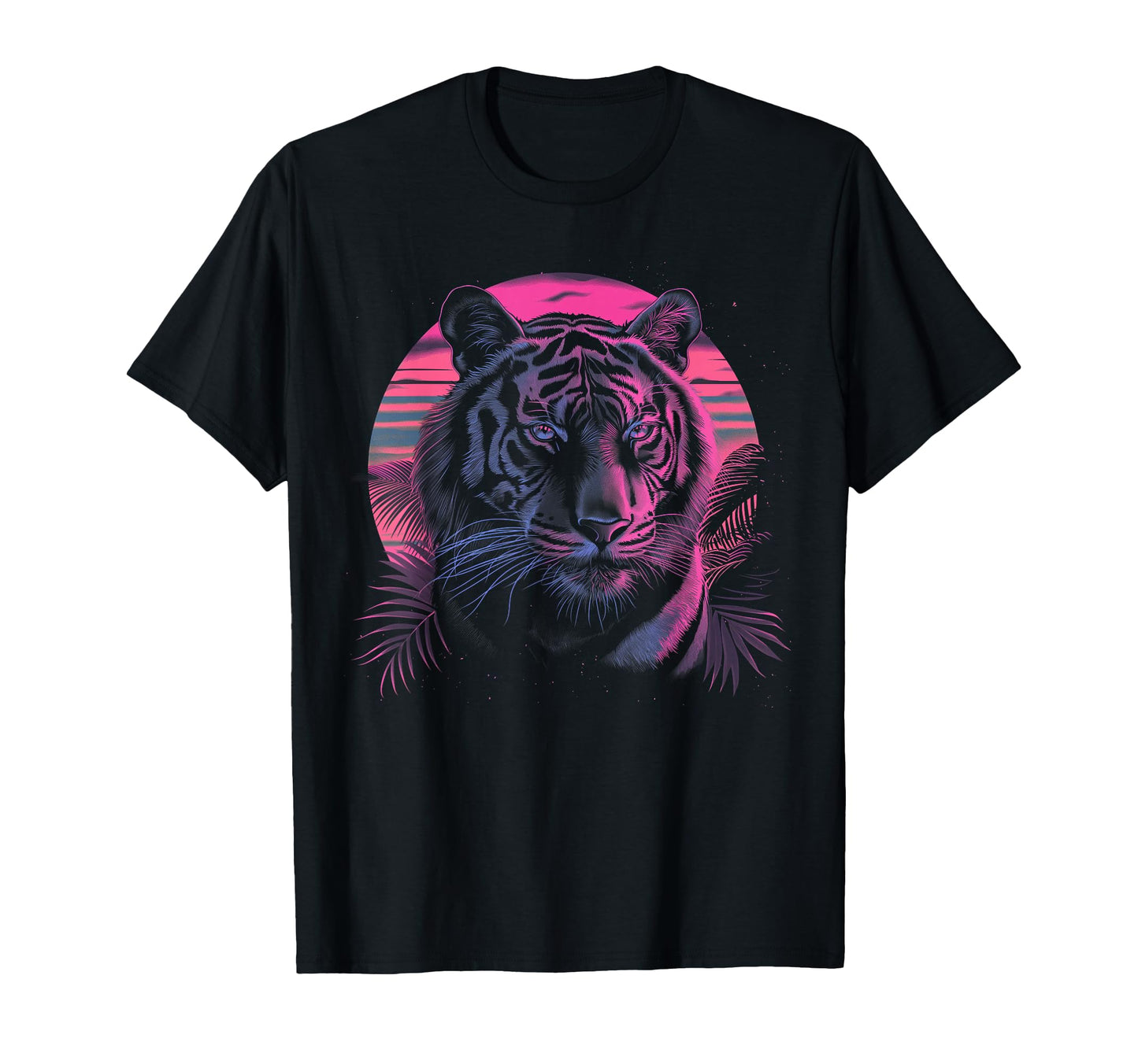 Tiger Vaporwave Aesthetic Synthwave T-Shirt - Novelty Apparel for Adults - T-Shirt, Sweatshirt, Hoodie