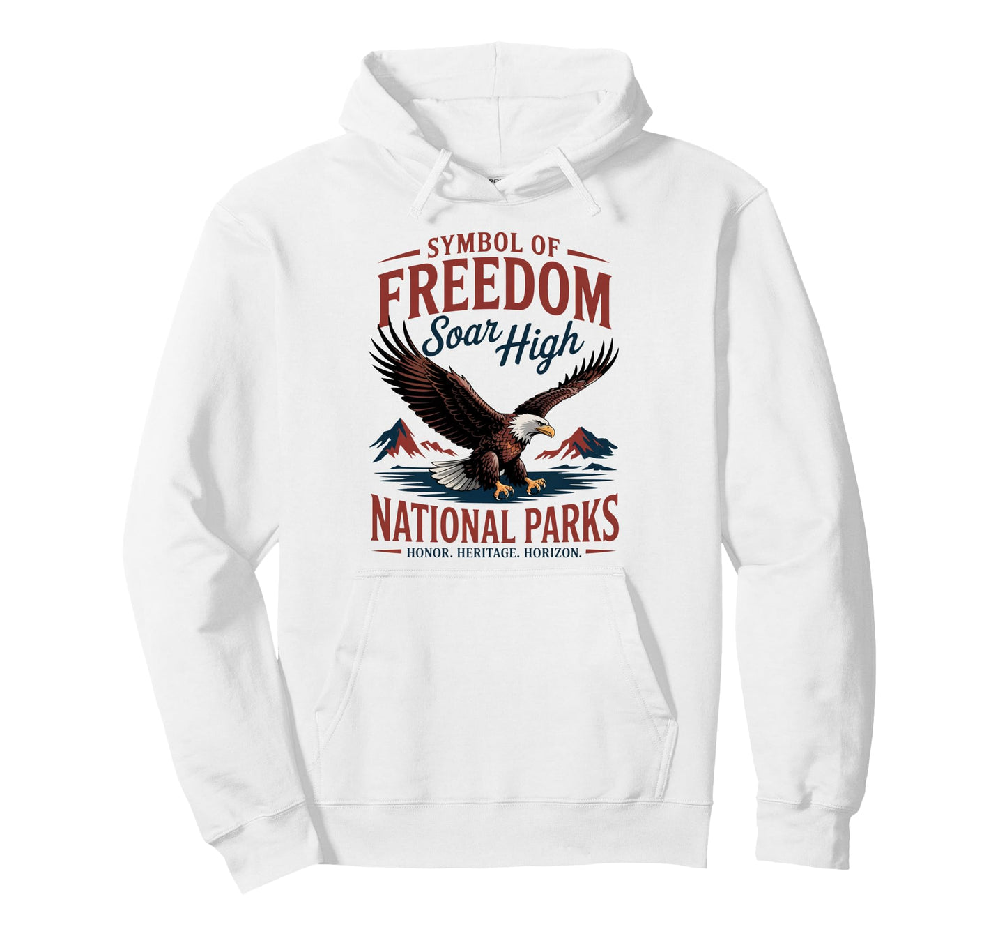 Patriotic American Usa Eagle National Hoodie - Minimalist Print for Adults - T-Shirt, Sweatshirt, Hoodie