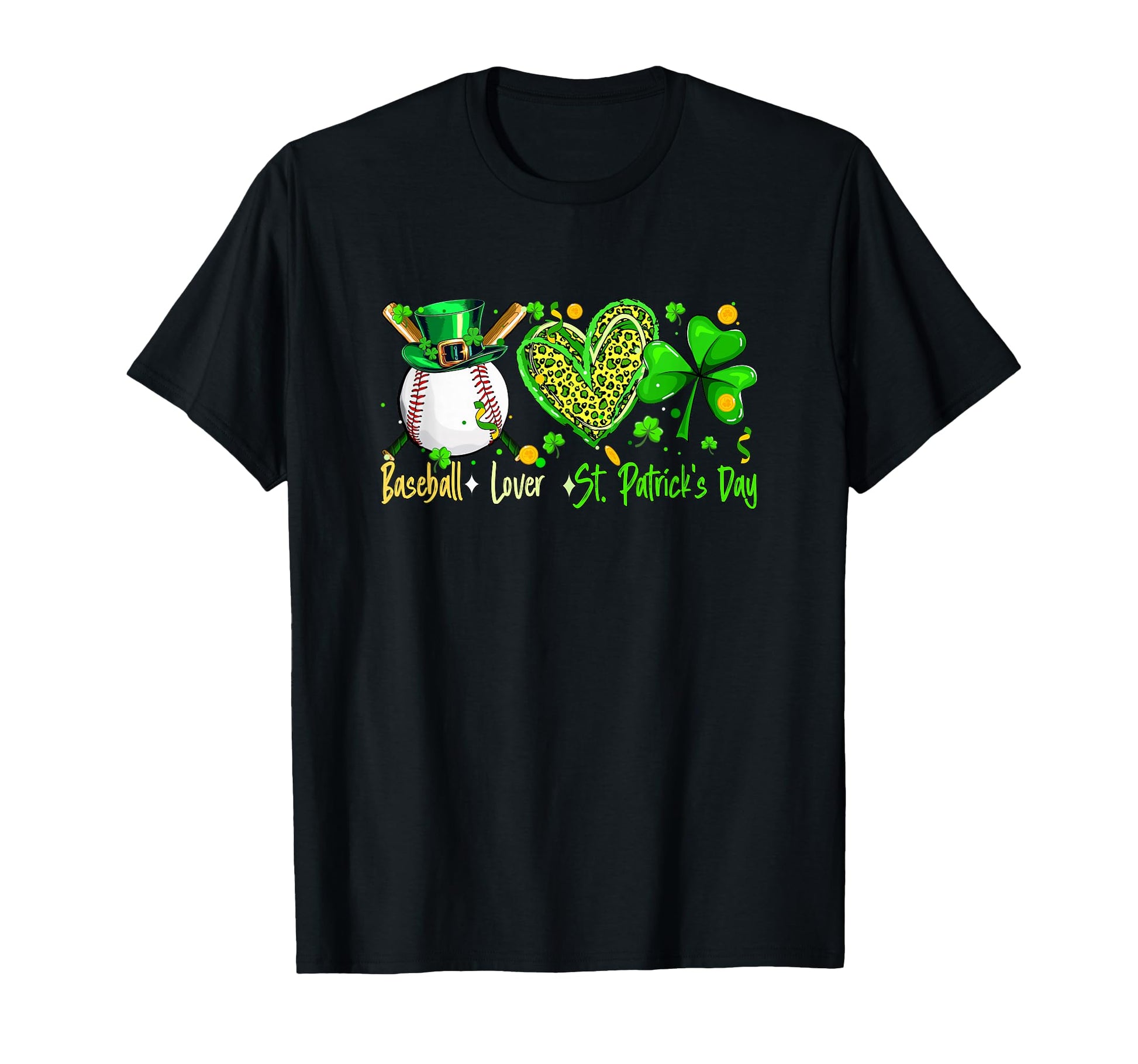Baseball Lover St Patricks Day Player T-Shirt - Novelty Apparel Unisex - T-Shirt, Sweatshirt, Hoodie