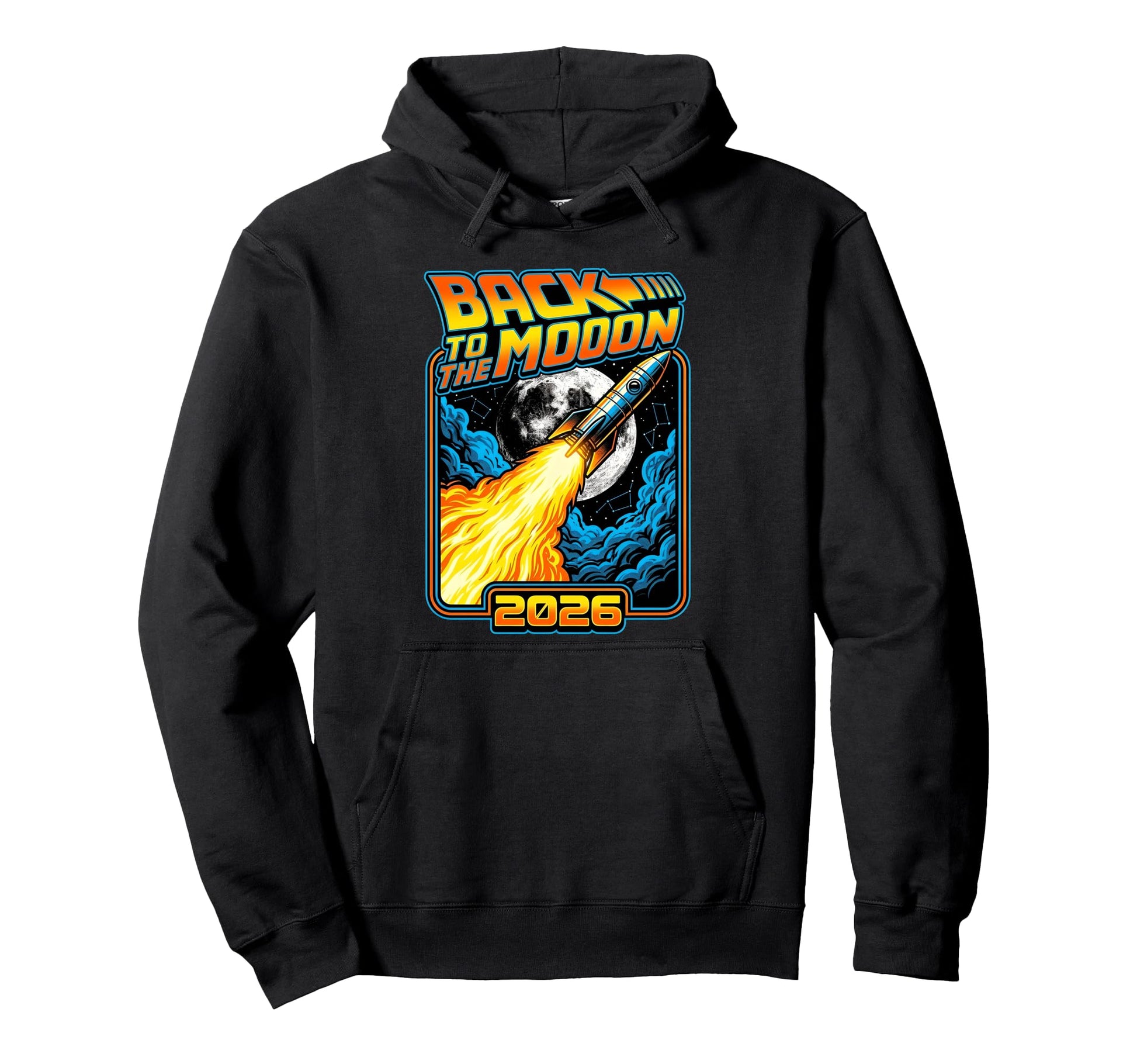 Back To Moon 2026 Funny Astronaut Space Hoodie - Aesthetic Graphic Unisex - T-Shirt, Sweatshirt, Hoodie