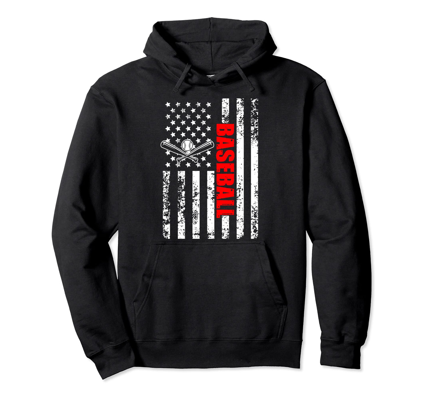 Us American Flag Baseball Patriotic Baseball Hoodie - Trendy Graphic Unisex - T-Shirt, Sweatshirt, Hoodie