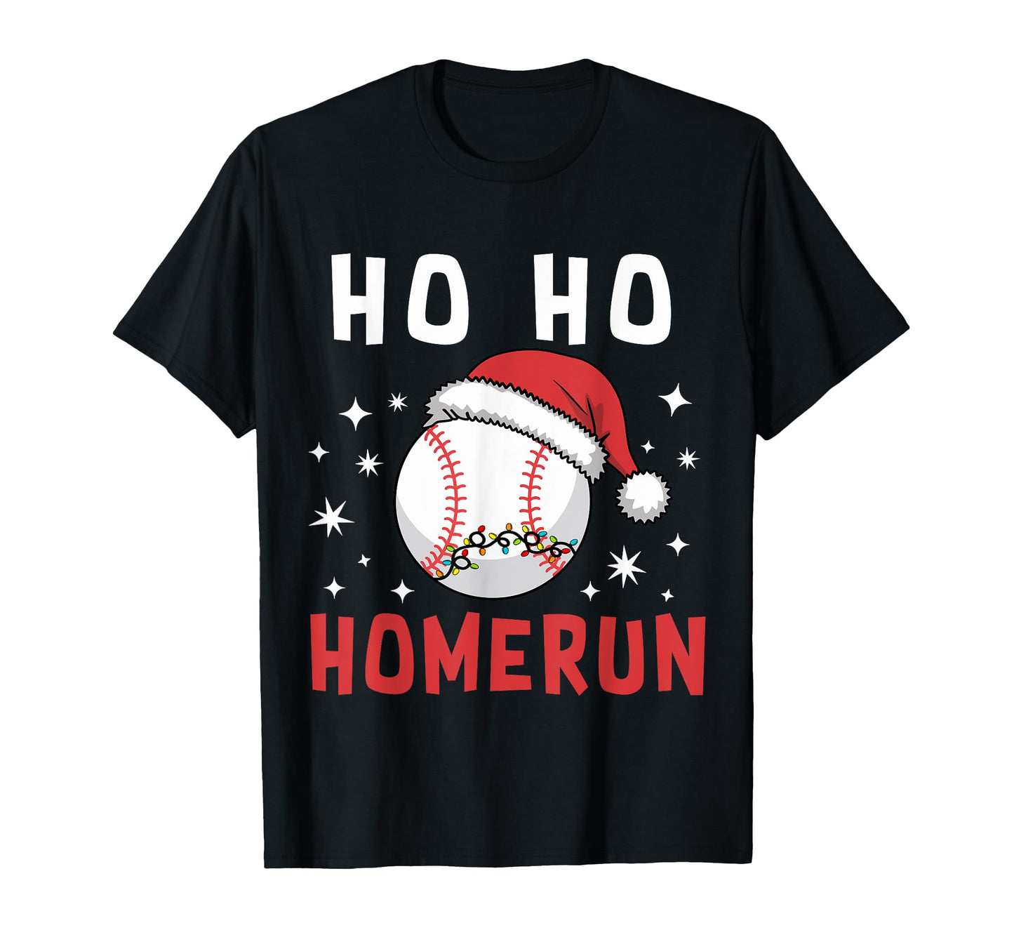 Ho Ho Homerun Baseball Player Santa T-Shirt - Aesthetic Graphic for Adults - T-Shirt, Sweatshirt, Hoodie