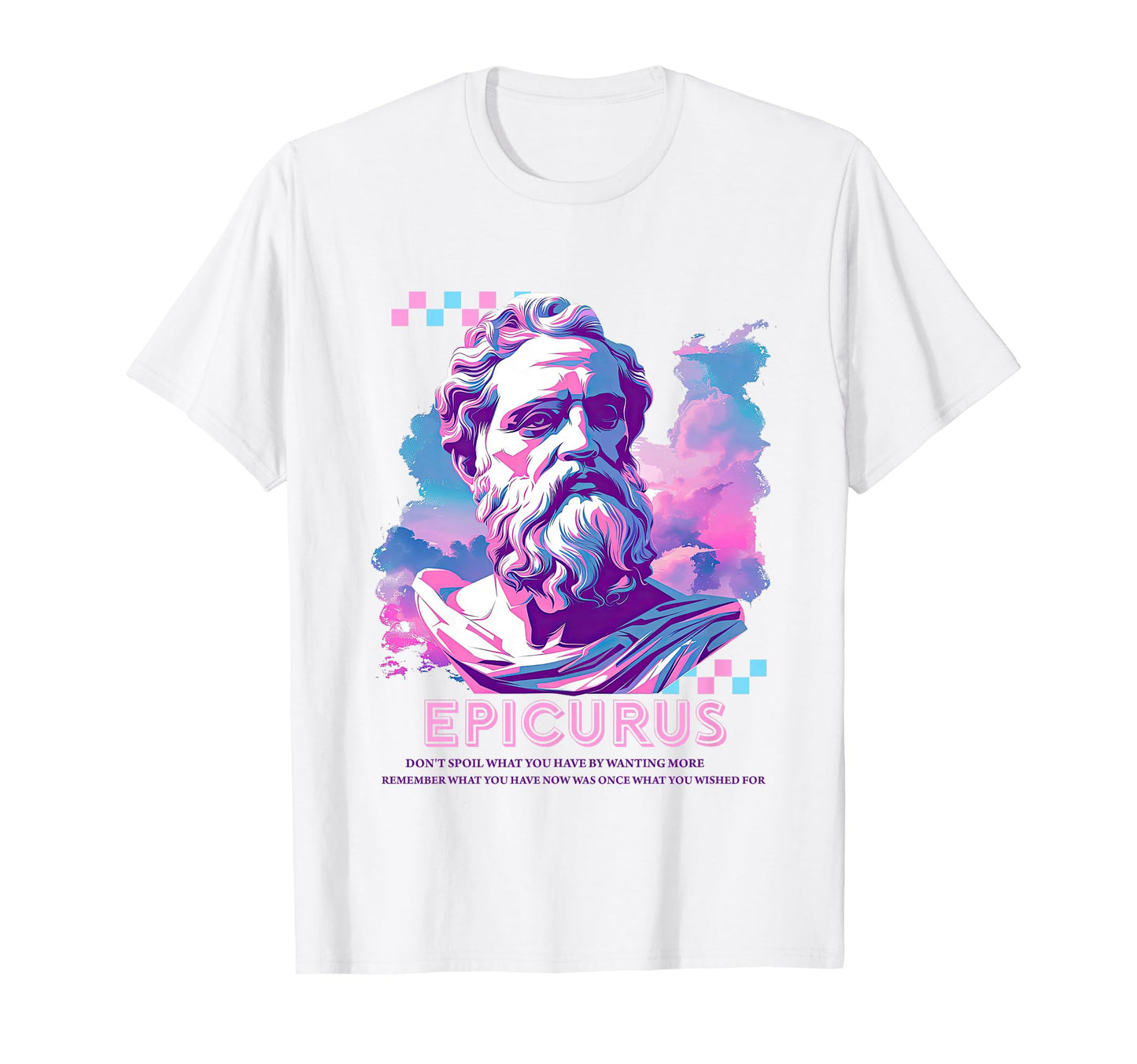 Stoic Philosopher Epicurus Y2K T-Shirt - Aesthetic Graphic for Adults - T-Shirt, Sweatshirt, Hoodie