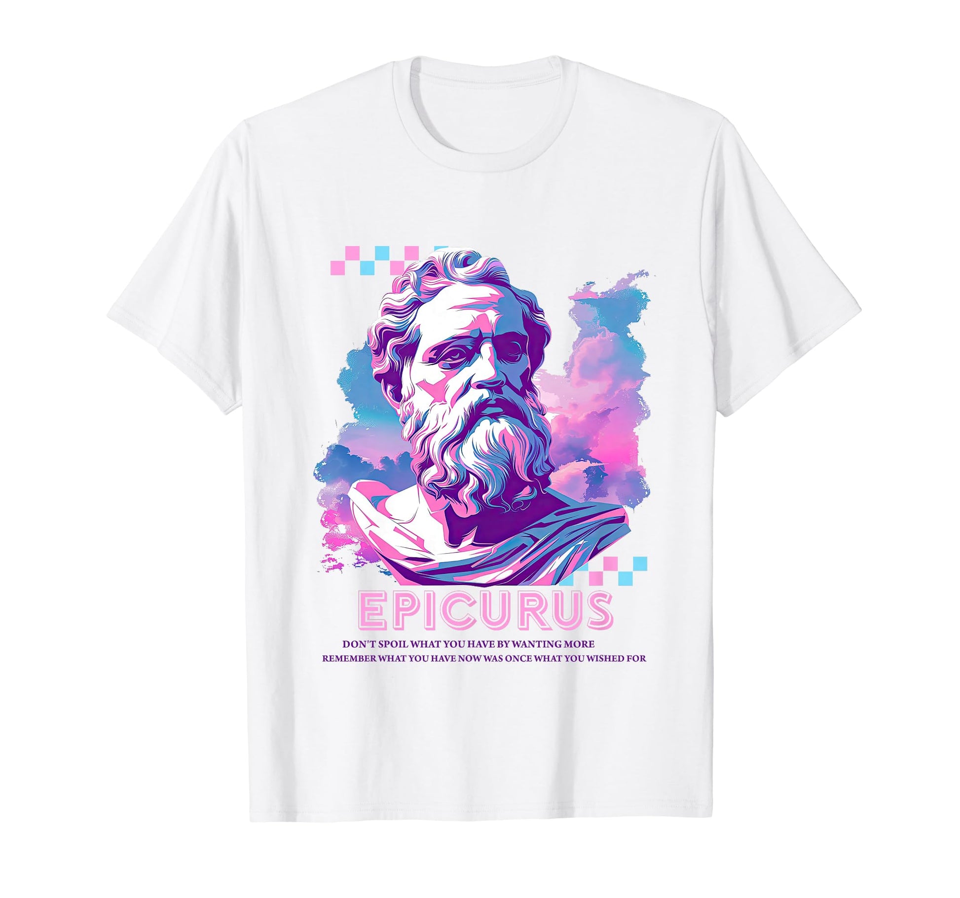 Stoic Philosopher Epicurus Y2K T-Shirt - Aesthetic Graphic for Adults - T-Shirt, Sweatshirt, Hoodie