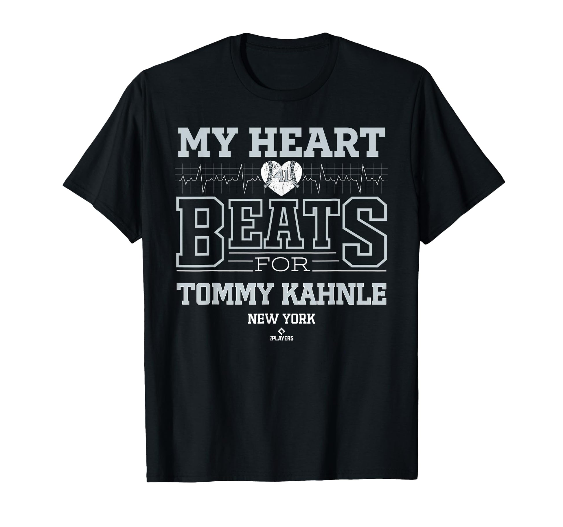 My Heart Beats Tommy Kahnle New York T-Shirt - Trendy Graphic Unisex - T-Shirt, Sweatshirt, Hoodie