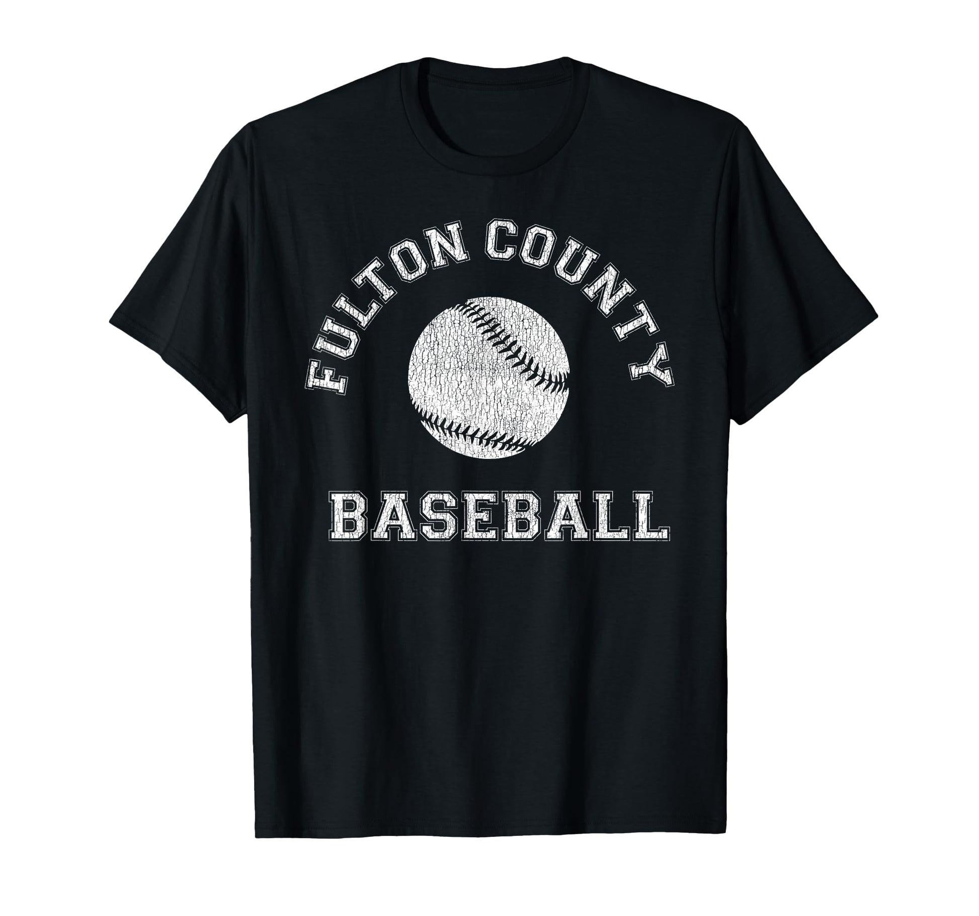 Fulton County Baseball Distressed T-Shirt - Aesthetic Graphic for Adults - T-Shirt, Sweatshirt, Hoodie