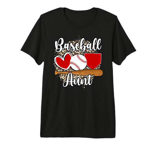 Baseball Aunt Leopard Aunt Baseball T-Shirt - Aesthetic Graphic for Adults - T-Shirt, Sweatshirt, Hoodie