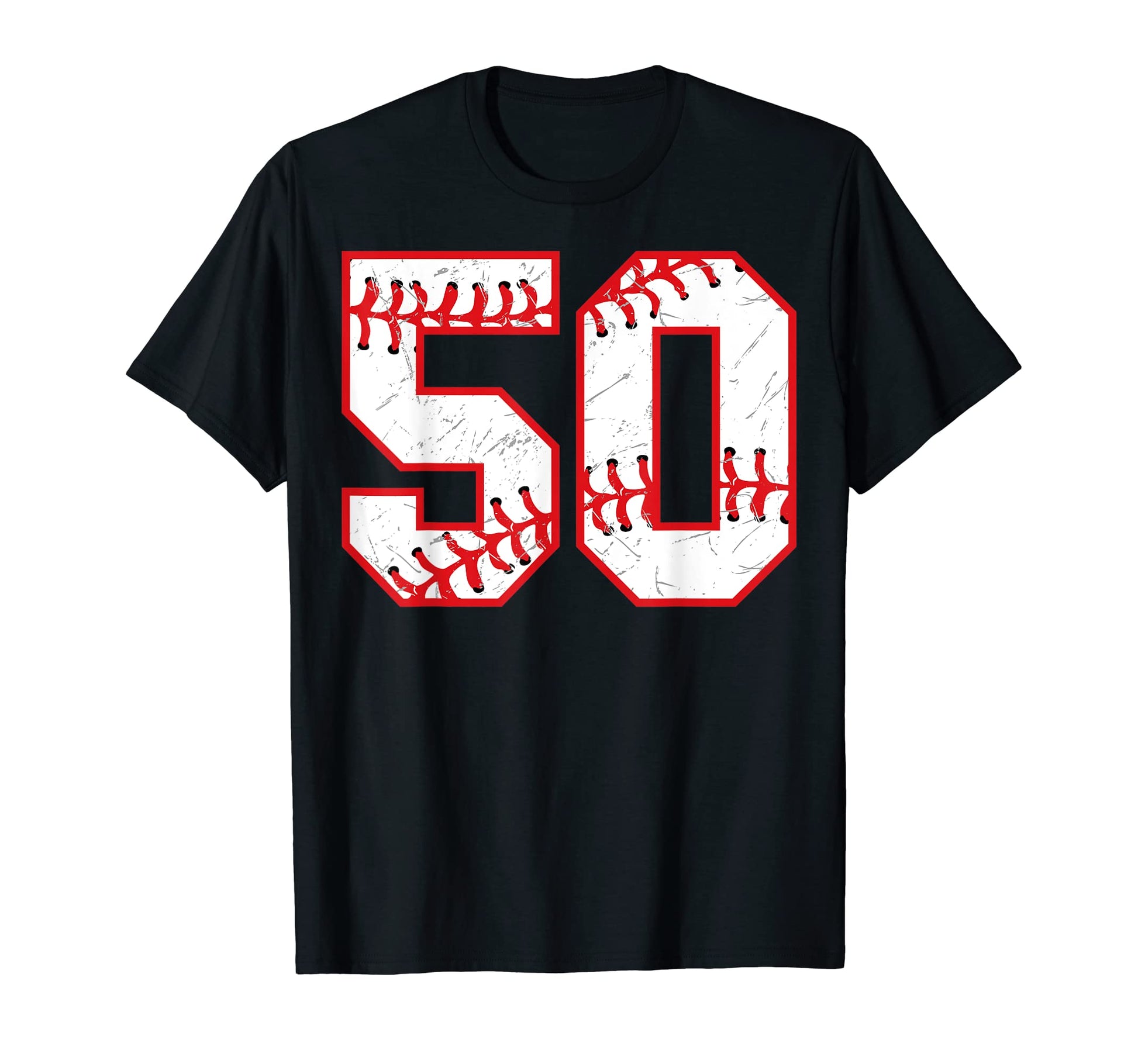 50 Birthday Baseball Theme Bday Party T-Shirt - Minimalist Print Men Women - T-Shirt, Sweatshirt, Hoodie