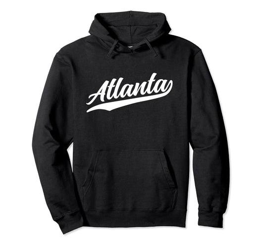 Atlanta Georgia 1970S Us City Dark Hoodie - Fun Novelty Design Men Women - T-Shirt, Sweatshirt, Hoodie