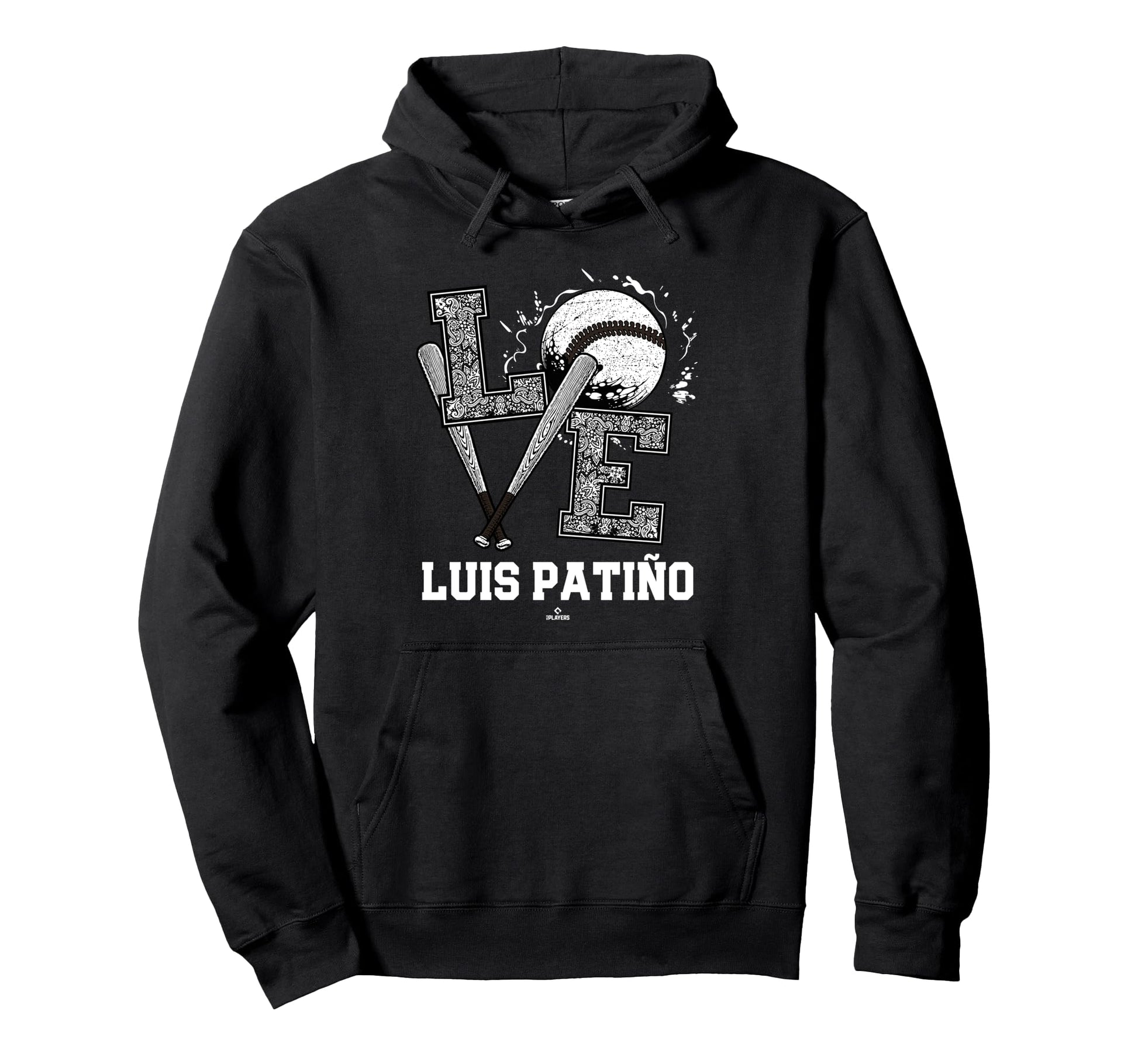 Distressed Baseball Love Luis Pati O Hoodie - Minimalist Print Men Women - T-Shirt, Sweatshirt, Hoodie