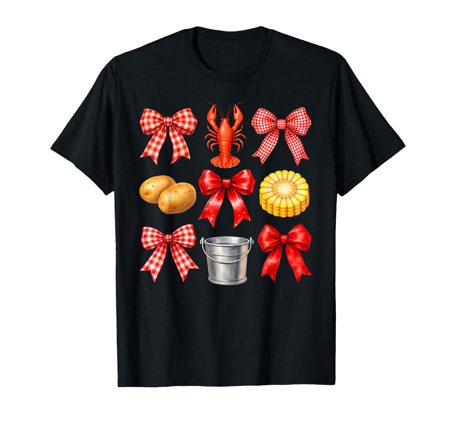 Funny Bow Coquette Crawfish Boil Y2K T-Shirt - Aesthetic Graphic Men Women - T-Shirt, Sweatshirt, Hoodie