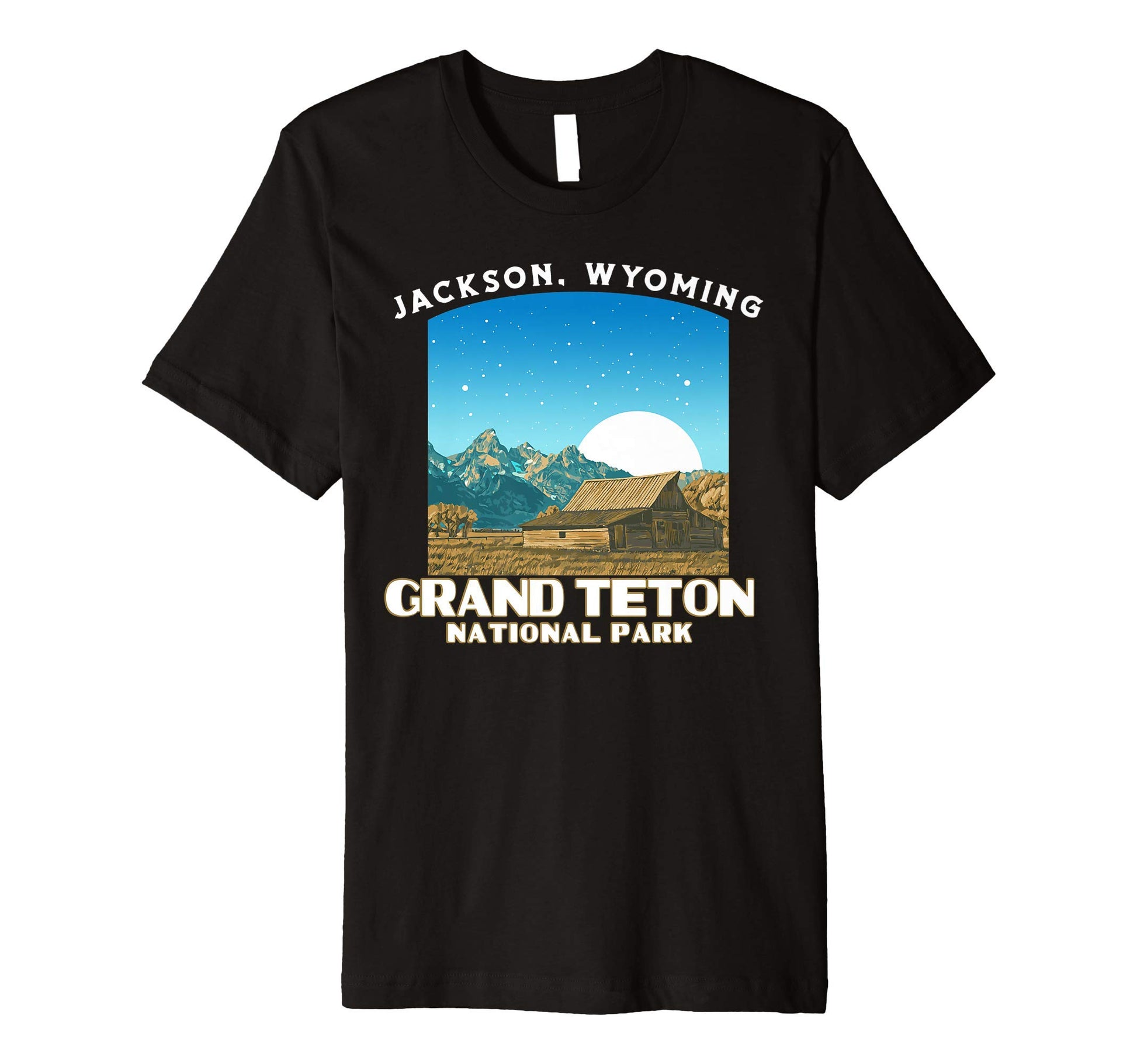 Grand Teton National Park Wpa Barn T-Shirt - Streetwear Style for Adults - T-Shirt, Sweatshirt, Hoodie