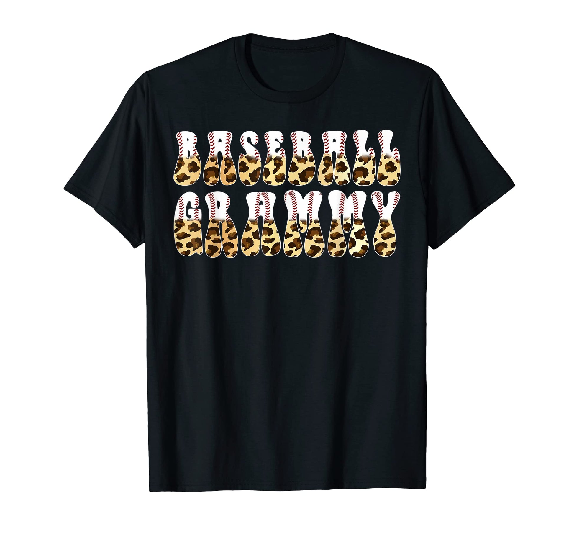 Groovy Softball Baseball Grammy Leopard T-Shirt - Trendy Graphic Unisex - T-Shirt, Sweatshirt, Hoodie