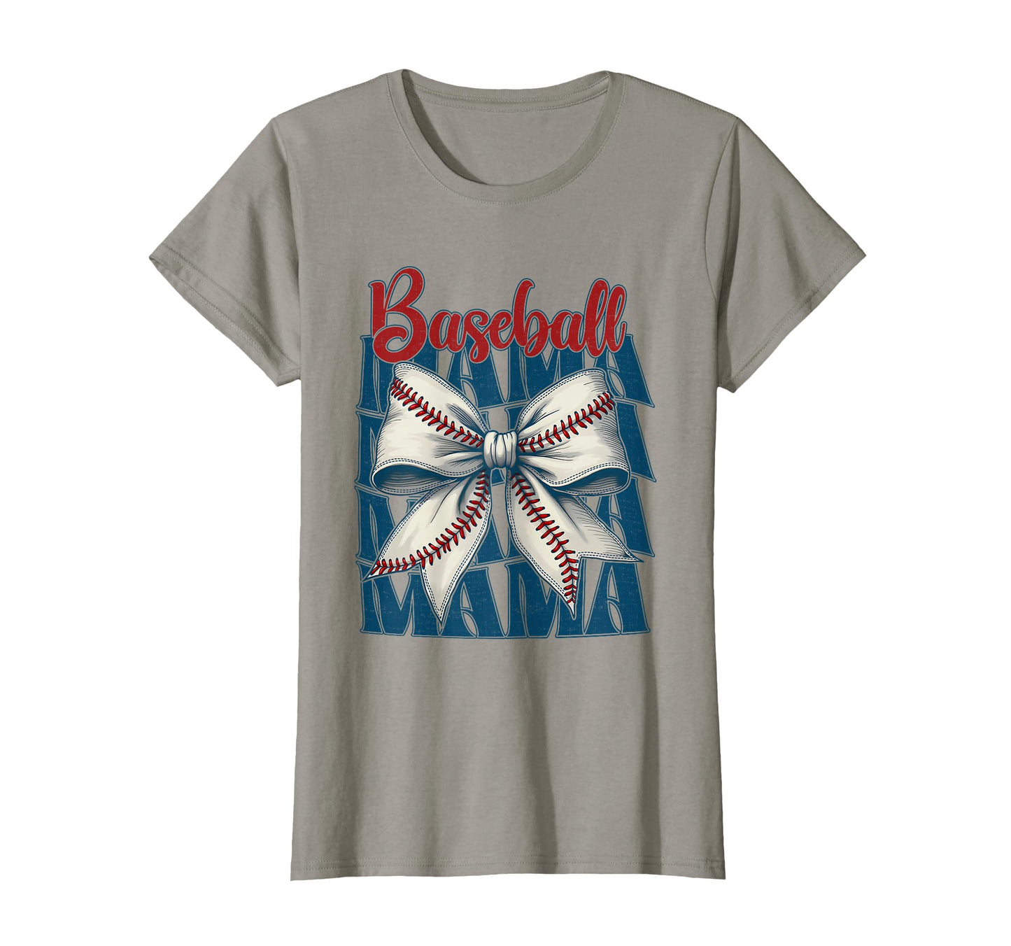 Baseball Mama Bow Motherrs Day Baseball T-Shirt - Unique Graphic Unisex - T-Shirt, Sweatshirt, Hoodie