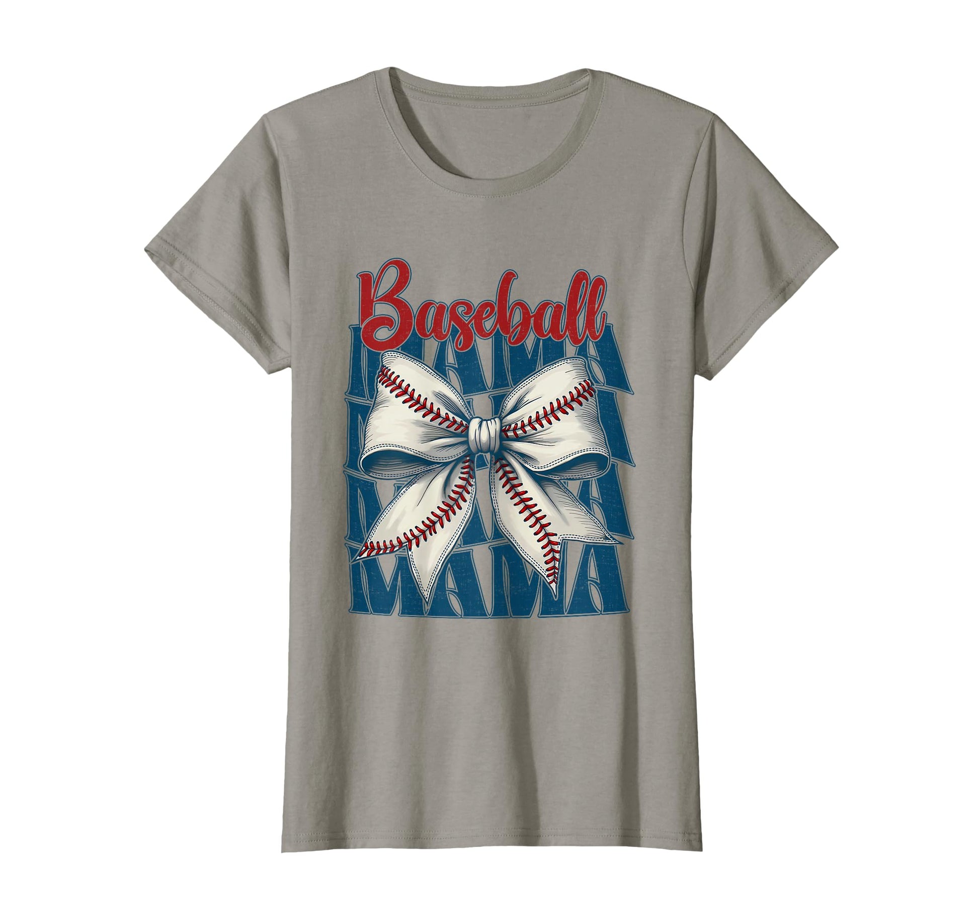 Baseball Mama Bow Motherrs Day Baseball T-Shirt - Unique Graphic Unisex - T-Shirt, Sweatshirt, Hoodie