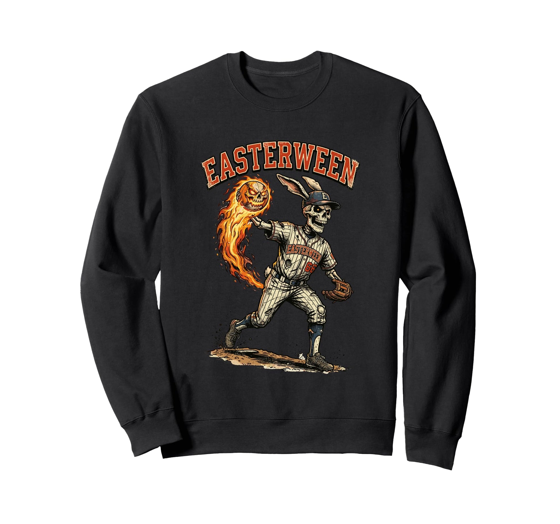 Easterween Halloween Easter Flaming Sweatshirt - Graphic Print Men Women - T-Shirt, Sweatshirt, Hoodie