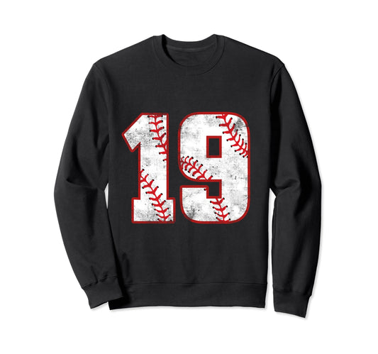 19 Year Old Baseball Player Sports 19 Sweatshirt - Graphic Print Unisex - T-Shirt, Sweatshirt, Hoodie