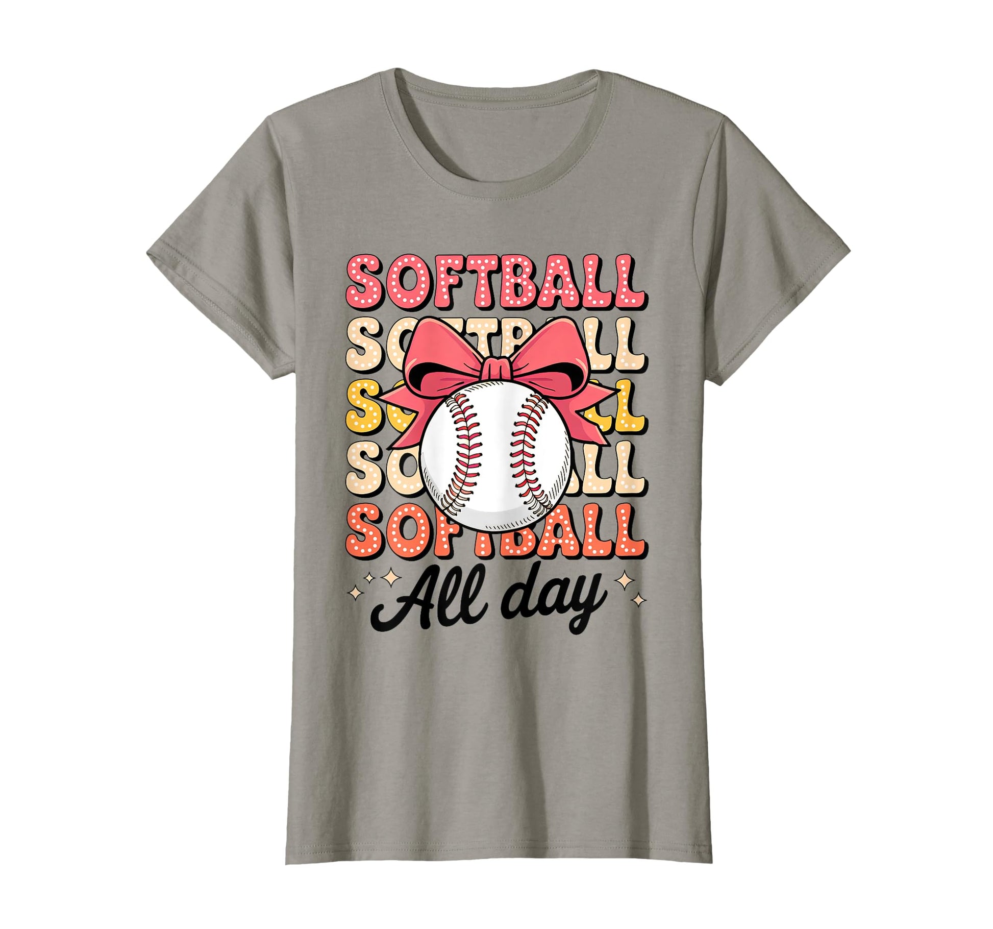Groovy Baseball Coquette Bow Baseball T-Shirt - Trendy Graphic Men Women - T-Shirt, Sweatshirt, Hoodie