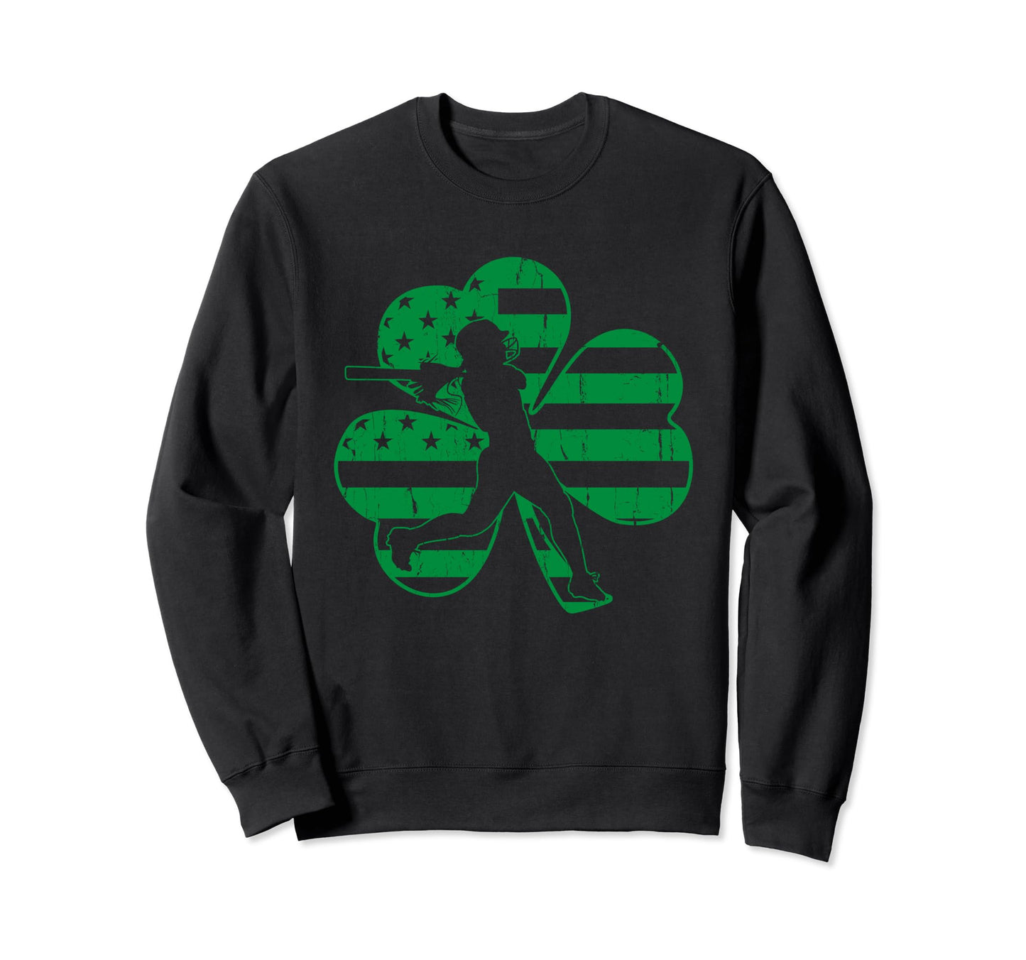 Baseball Us Flag Shmarock St Patrick Sweatshirt - Custom Art Print Unisex - T-Shirt, Sweatshirt, Hoodie