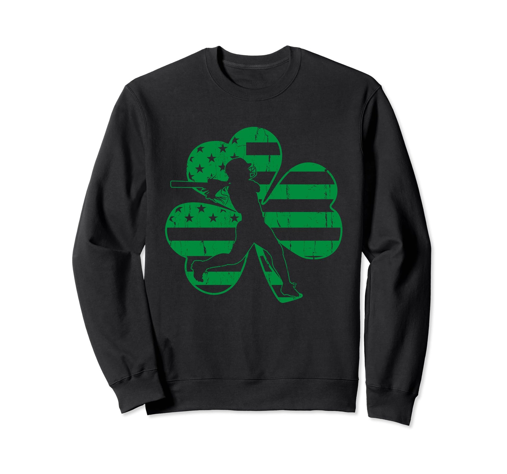 Baseball Us Flag Shmarock St Patrick Sweatshirt - Custom Art Print Unisex - T-Shirt, Sweatshirt, Hoodie