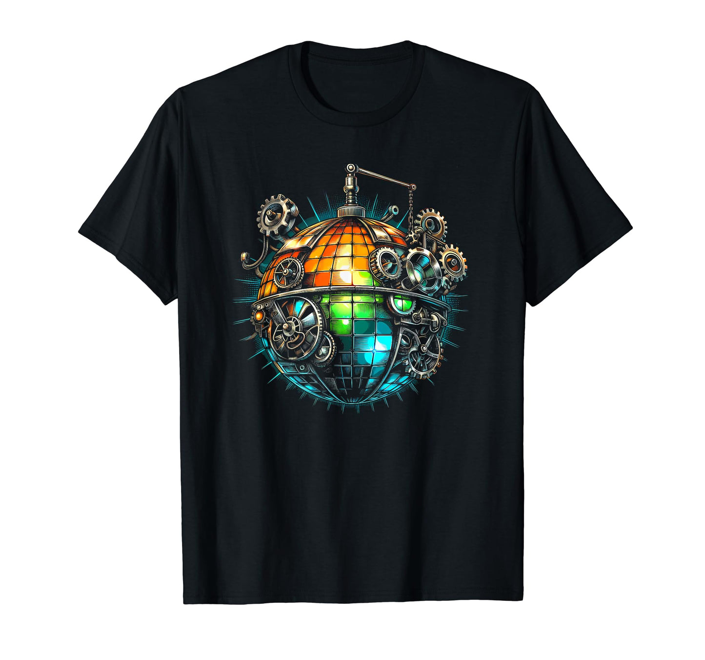 Steampunk Disco Ball 70S 80S Dj T-Shirt - Casual Everyday Wear for Adults - T-Shirt, Sweatshirt, Hoodie