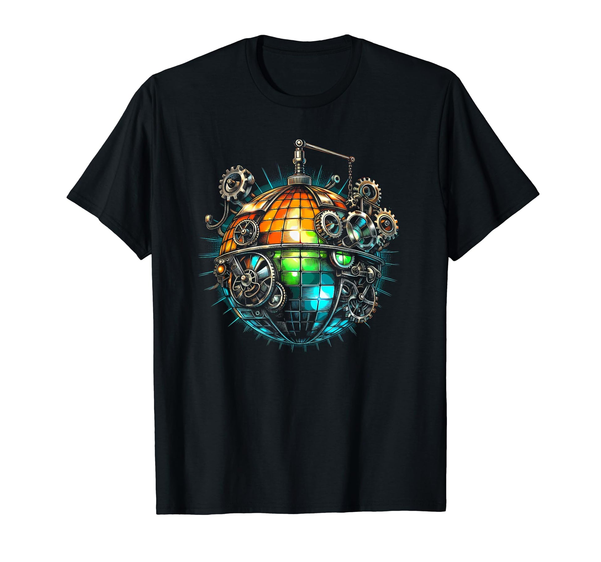 Steampunk Disco Ball 70S 80S Dj T-Shirt - Casual Everyday Wear for Adults - T-Shirt, Sweatshirt, Hoodie