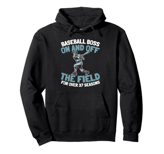 37 Years Old Baseballer Baseball Player Hoodie - Graphic Print Men Women - T-Shirt, Sweatshirt, Hoodie