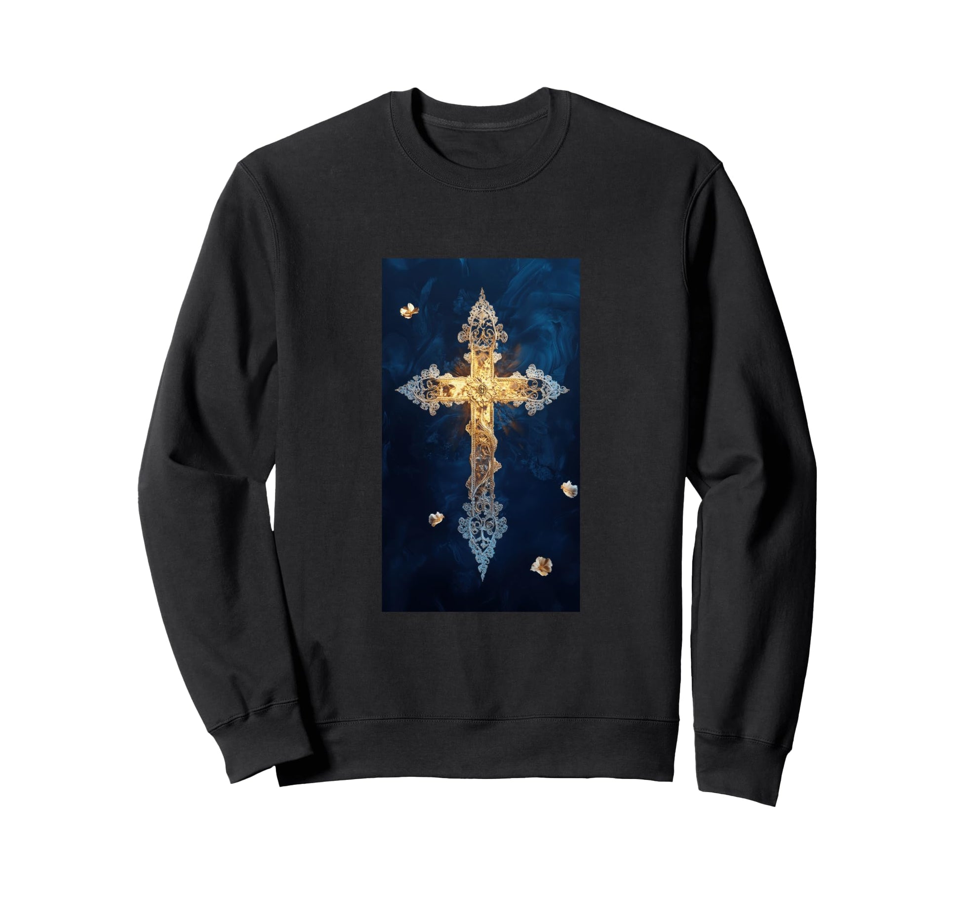 Gothic Cross Grunge Aesthetic Y2K Sweatshirt - Fun Novelty Design Unisex - T-Shirt, Sweatshirt, Hoodie