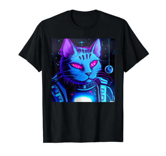 Ai Generated Art Cat Astronaut T-Shirt - Aesthetic Graphic for Adults - T-Shirt, Sweatshirt, Hoodie