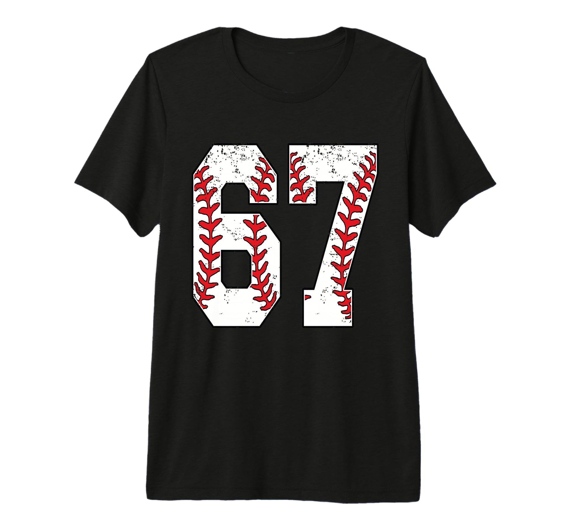 Number 67 Baseball 67 Jersey Number T-Shirt - Novelty Apparel for Adults - T-Shirt, Sweatshirt, Hoodie