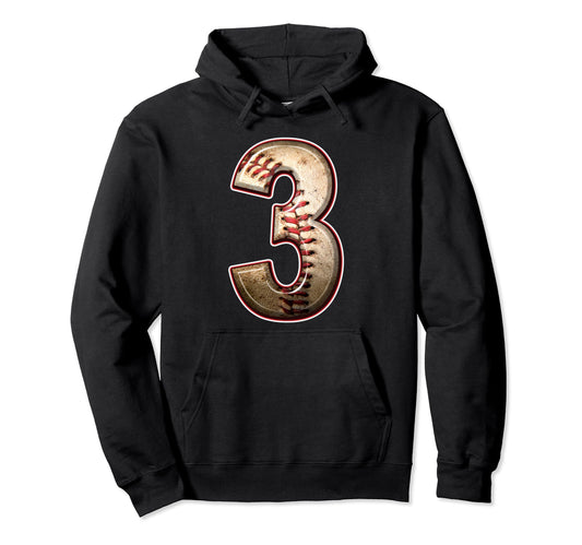 3 Years Old Baseball Player 3Rd Hoodie - Fun Novelty Design Men Women - T-Shirt, Sweatshirt, Hoodie