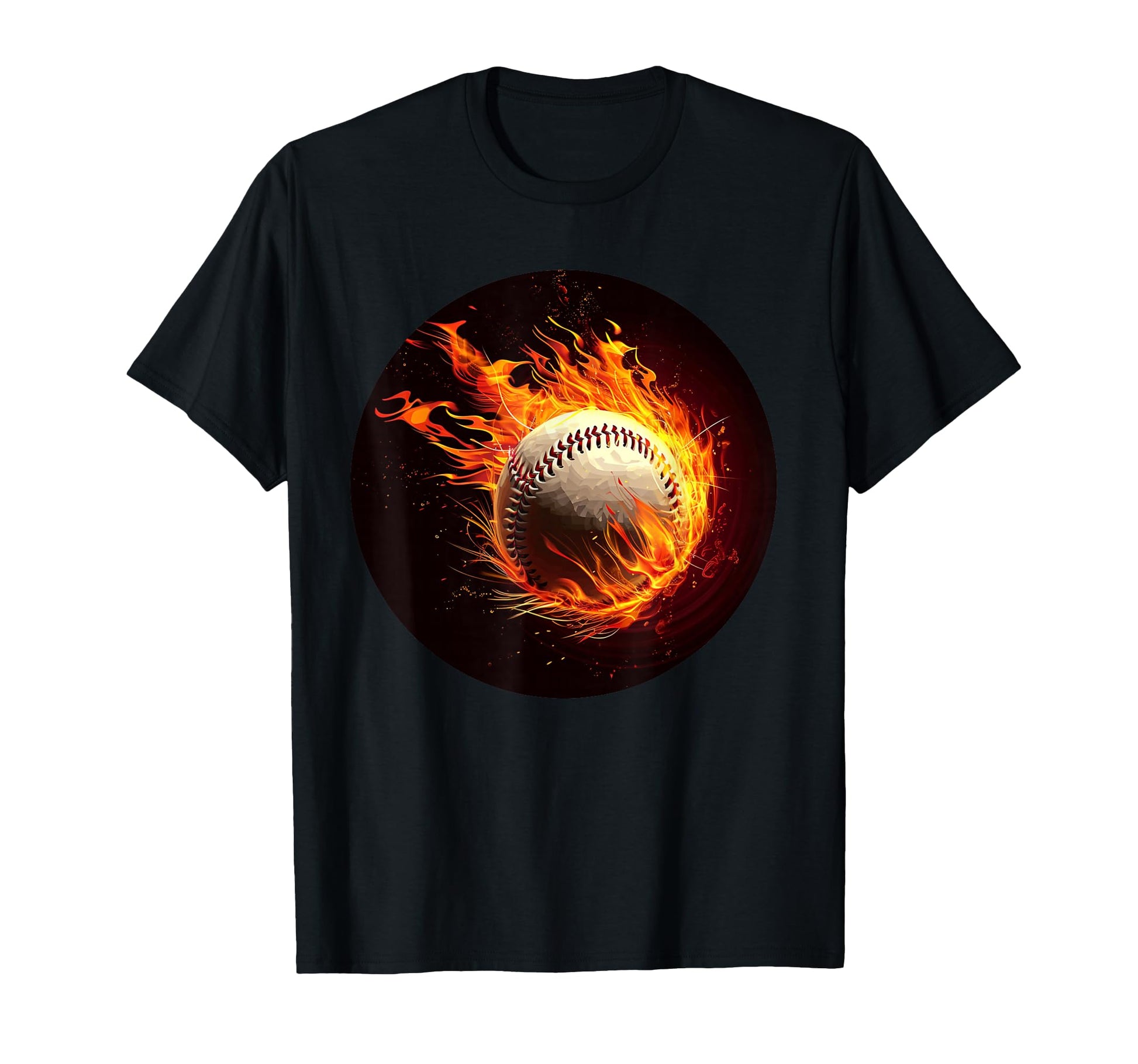 Meteorite Baseball Fire And Flames T-Shirt - Casual Everyday Wear Unisex - T-Shirt, Sweatshirt, Hoodie