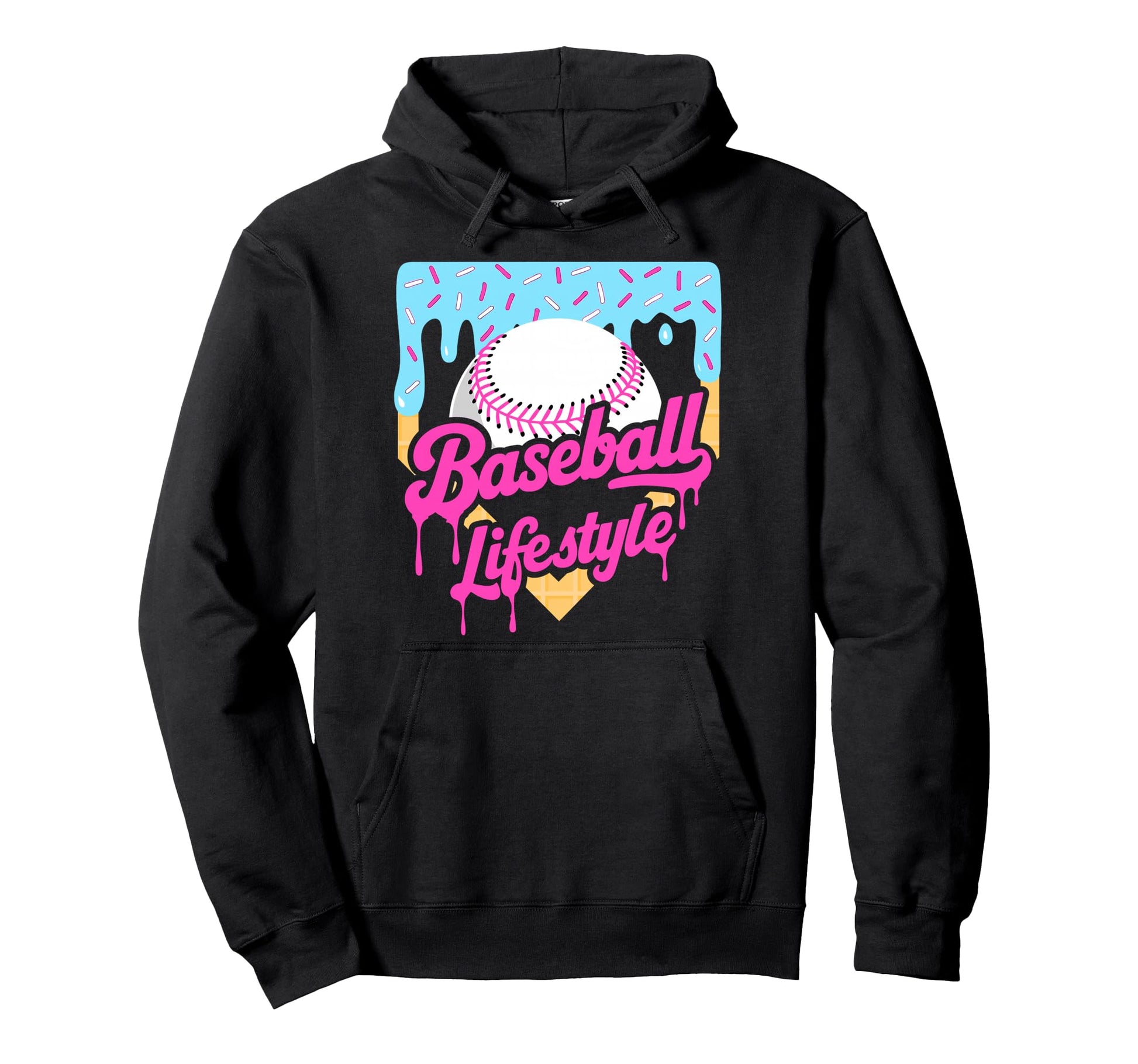 Baseball Life Lifestyle Home Plate Ice Hoodie - Streetwear Style Unisex - T-Shirt, Sweatshirt, Hoodie