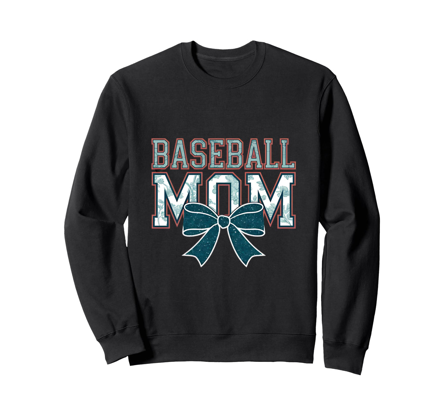 Baseball Mom Coquette Bow Mothers Day Sweatshirt - Trendy Graphic Unisex - T-Shirt, Sweatshirt, Hoodie