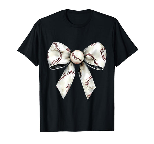 Baseball Coquette Bow Baseball Game T-Shirt - Aesthetic Graphic Unisex - T-Shirt, Sweatshirt, Hoodie