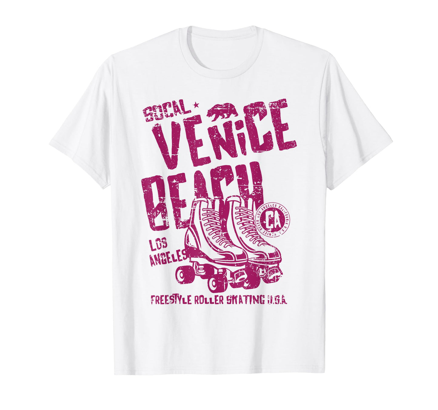 Venice Beach California Roller Skate T-Shirt - Unique Graphic for Adults - T-Shirt, Sweatshirt, Hoodie
