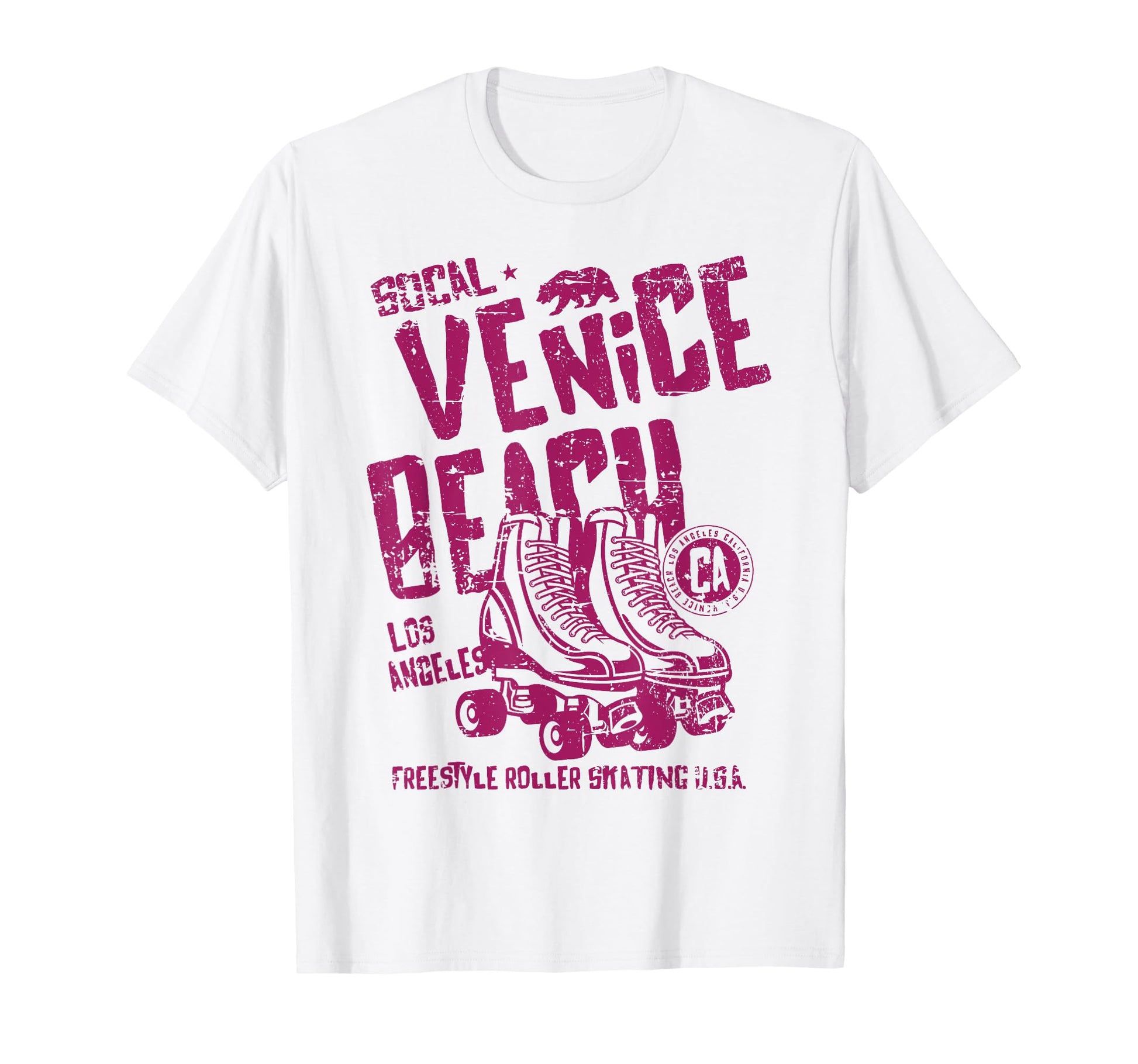 Venice Beach California Roller Skate T-Shirt - Unique Graphic for Adults - T-Shirt, Sweatshirt, Hoodie