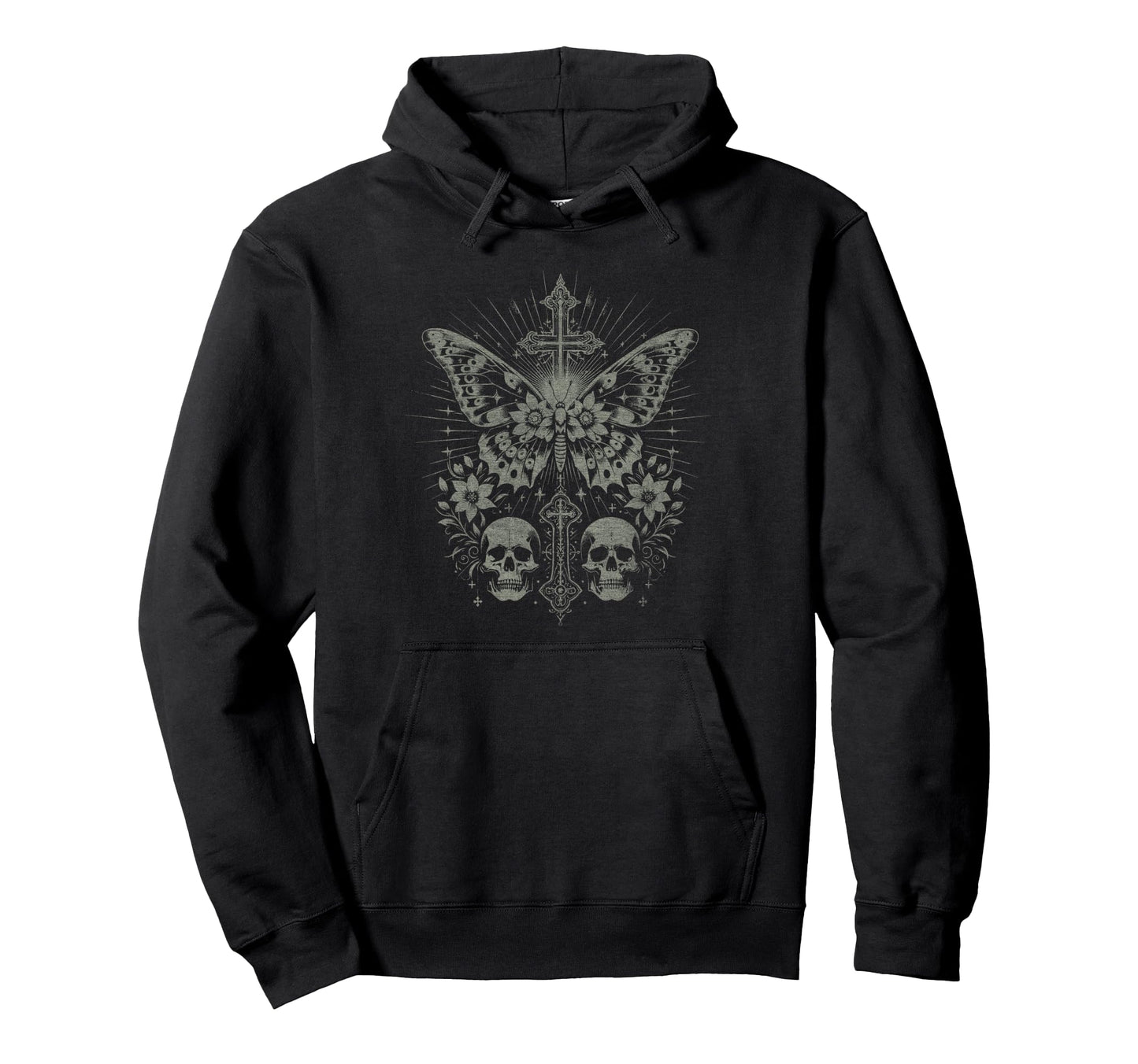 Therian Y2K Grunge Aesthetic Goth Cross Hoodie - Novelty Apparel Men Women - T-Shirt, Sweatshirt, Hoodie